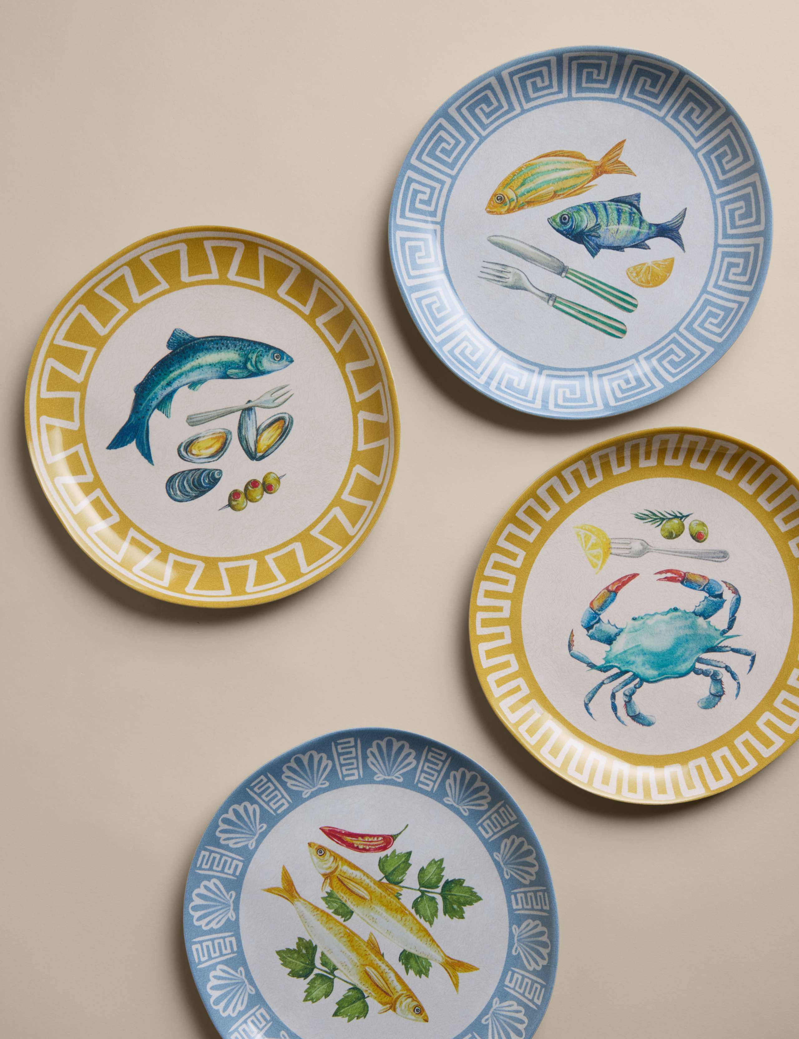 Set of 4 Coastal Icon Picnic Side Plates 3 of 5