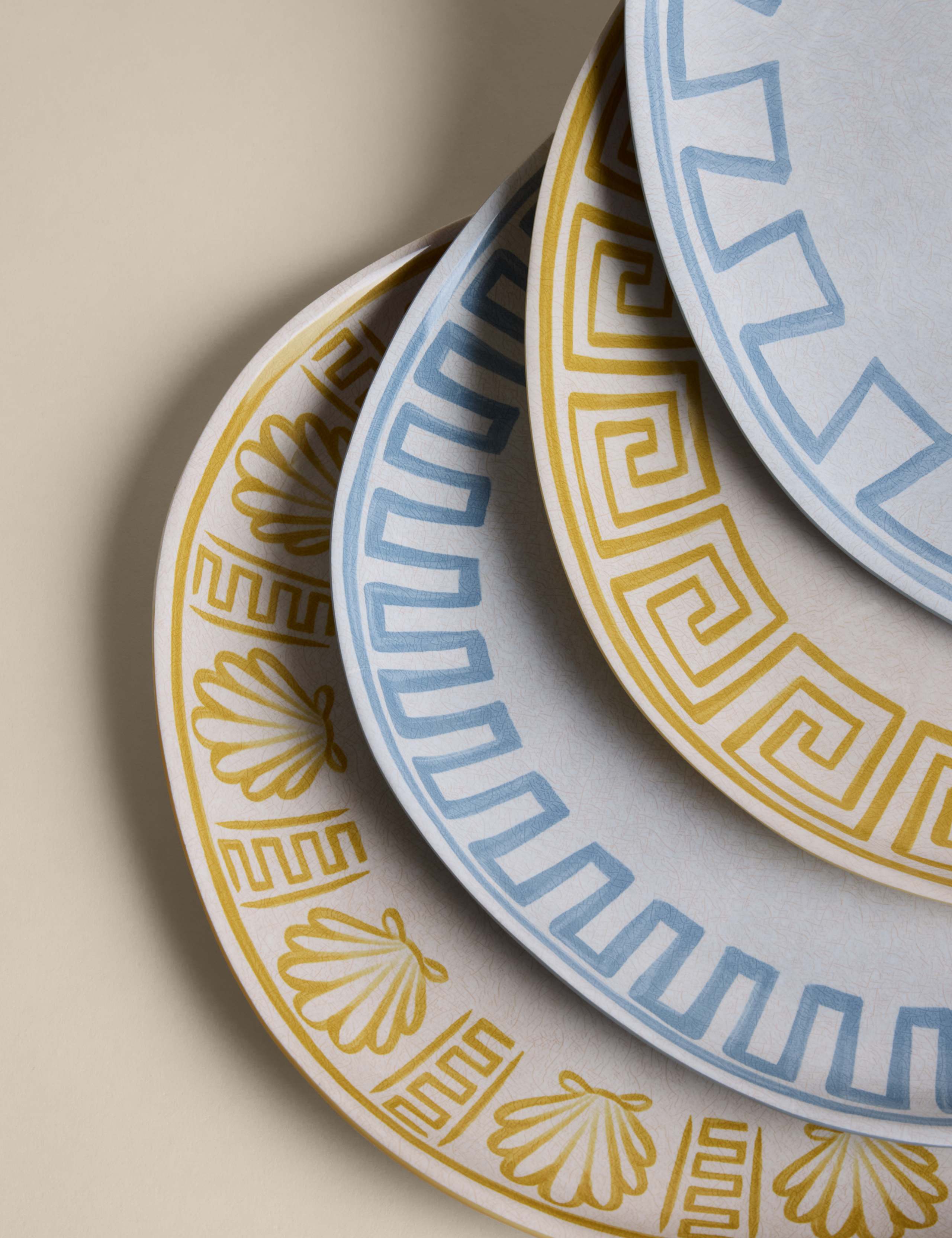 Set of 4 Coastal Melamine Picnic Dinner Plates 5 of 5