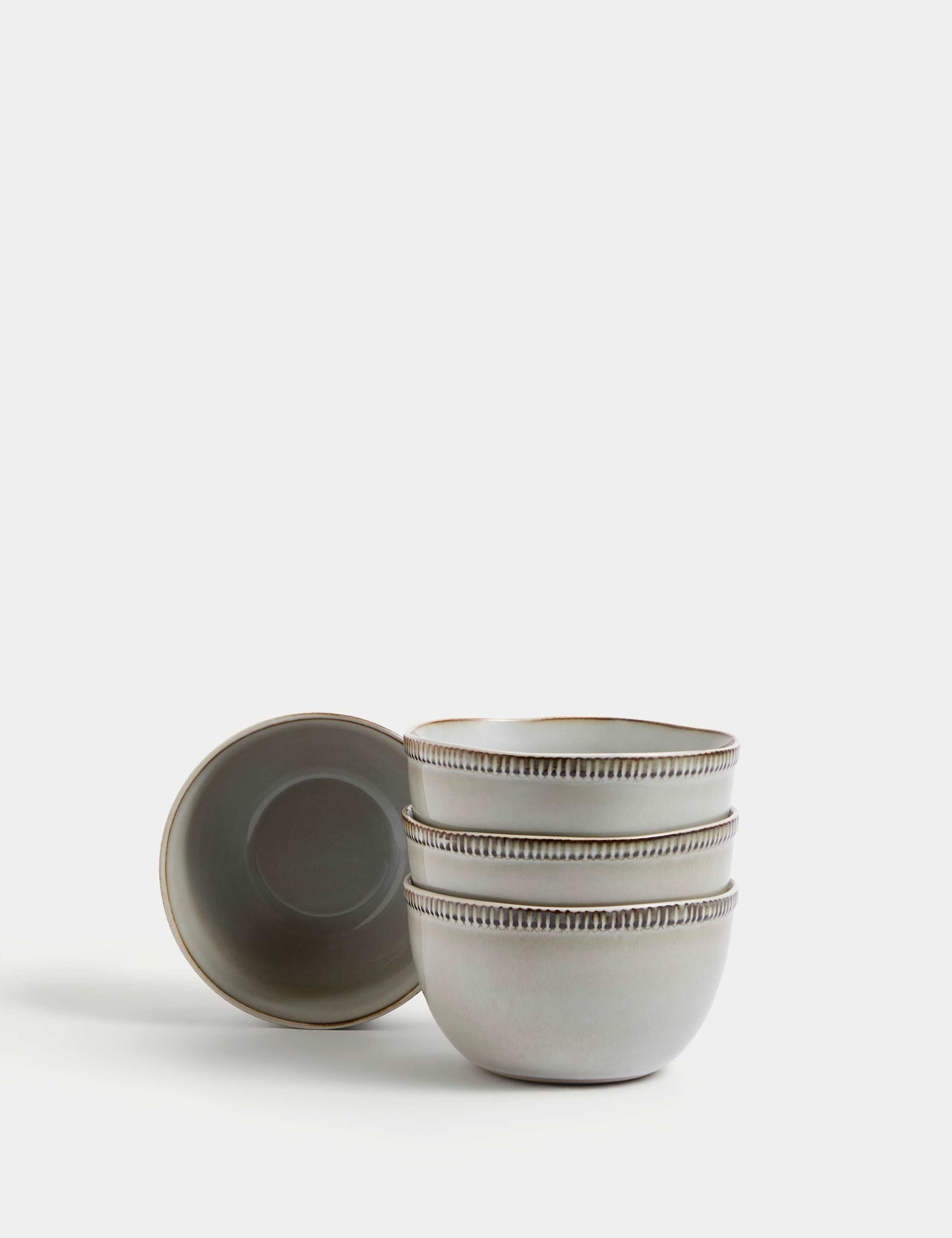 Set of 4 Stoneware Cereal Bowls 1 of 4