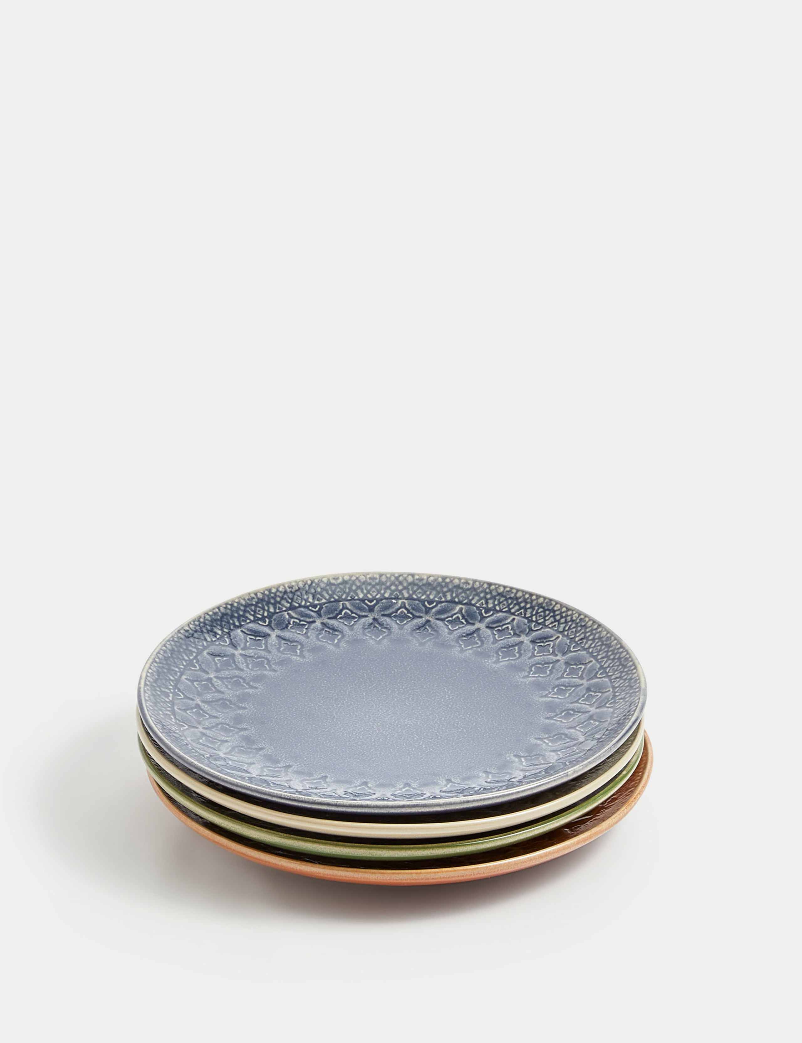 Set of 4 Stoneware Side Plates 5 of 6