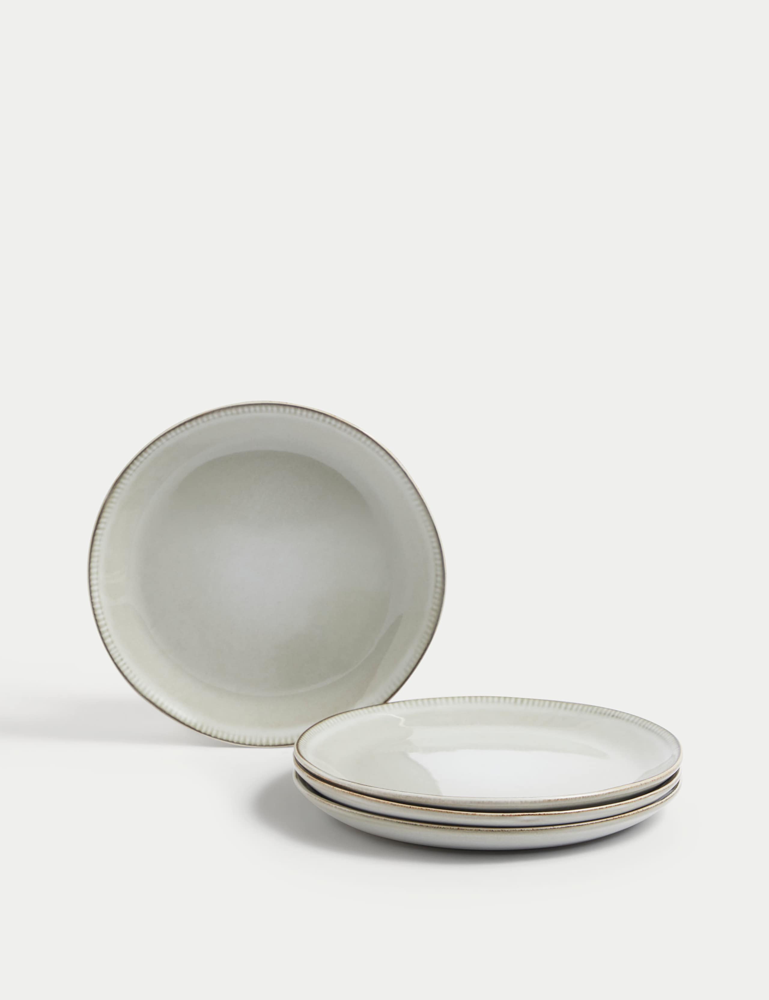 Set of 4 Stoneware Side Plates 1 of 3