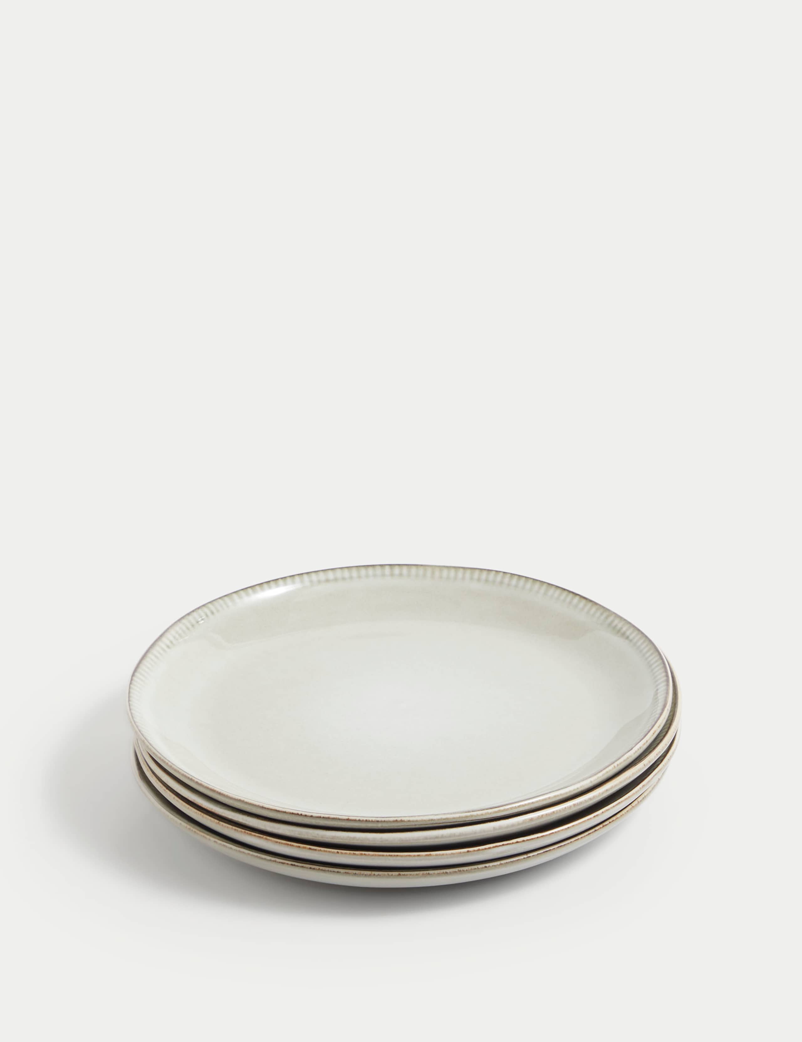 Set of 4 Stoneware Side Plates 3 of 3
