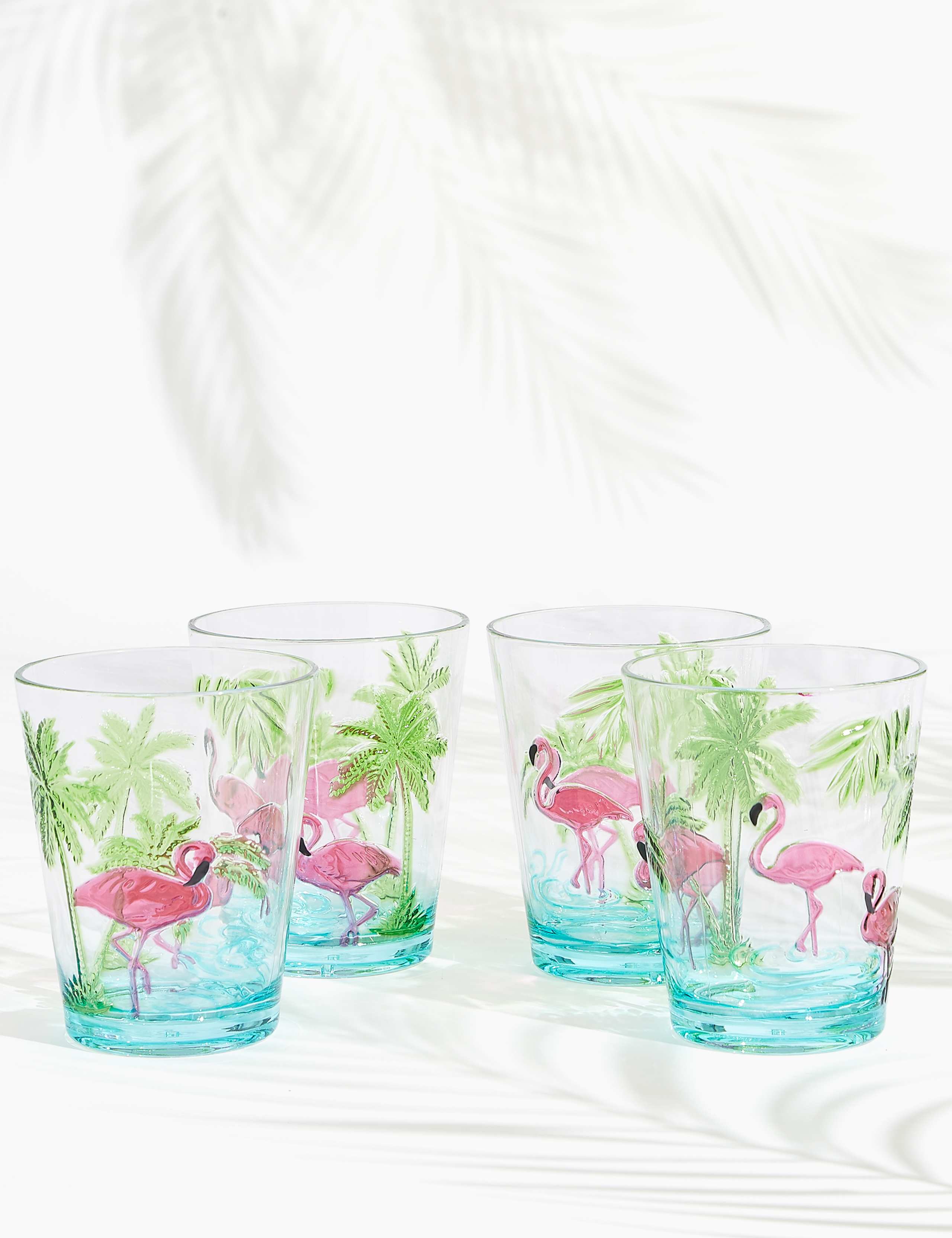Set of 4 Flamingo Picnic Tumblers 1 of 4