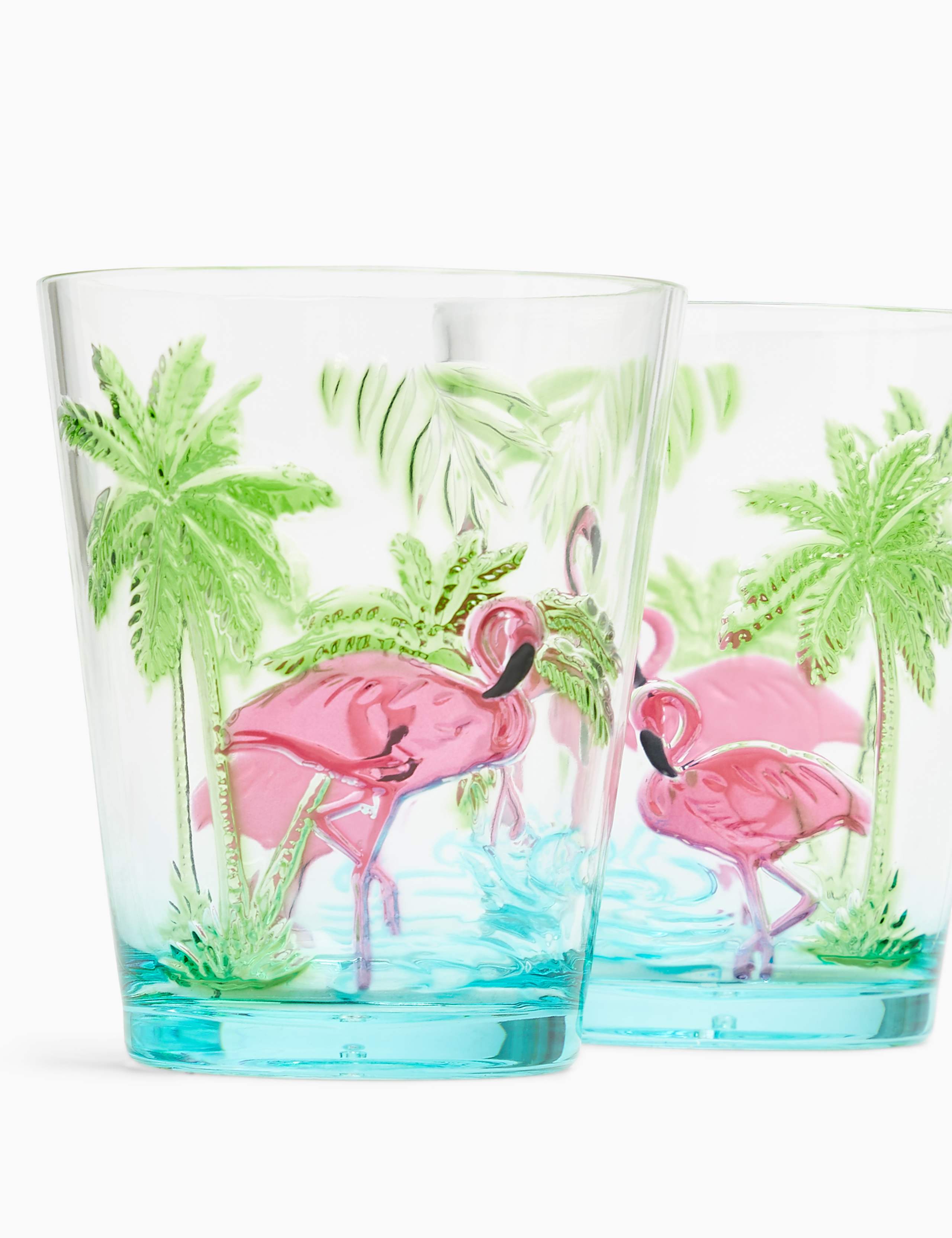 Set of 4 Flamingo Picnic Tumblers 3 of 4
