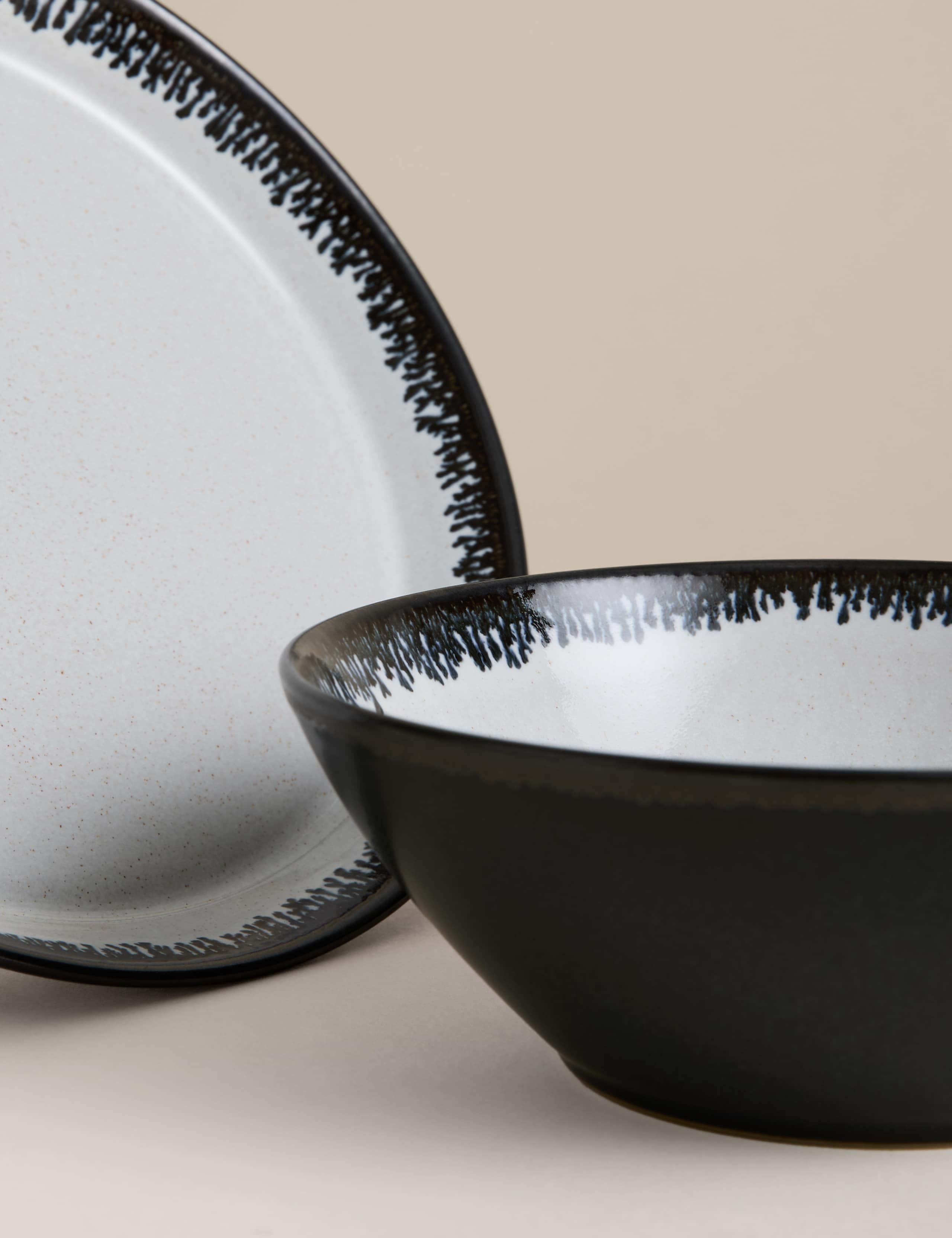 12 Piece Reactive Glaze Dinner Set 4 of 8