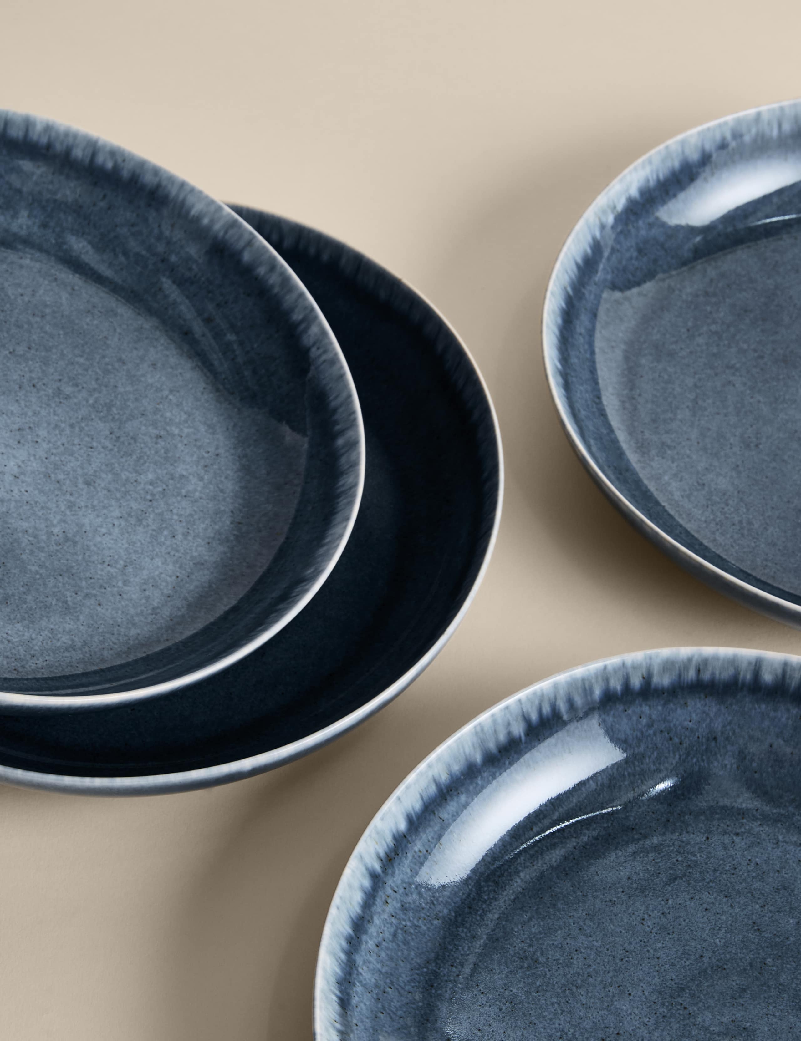 Set of 4 Henley Stoneware Pasta Bowls 1 of 4