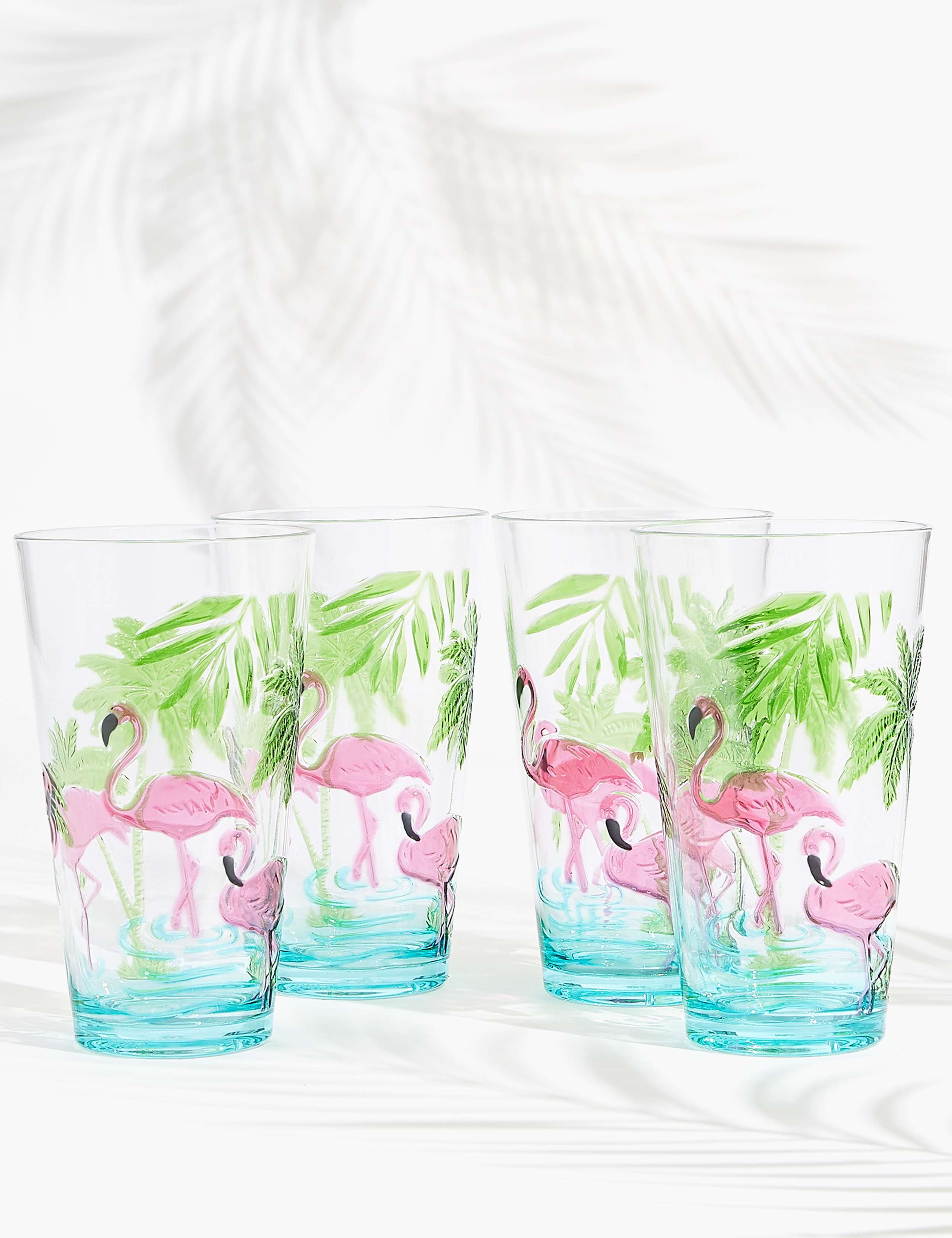 Set of 4 Flamingo Picnic Highballs 1 of 4
