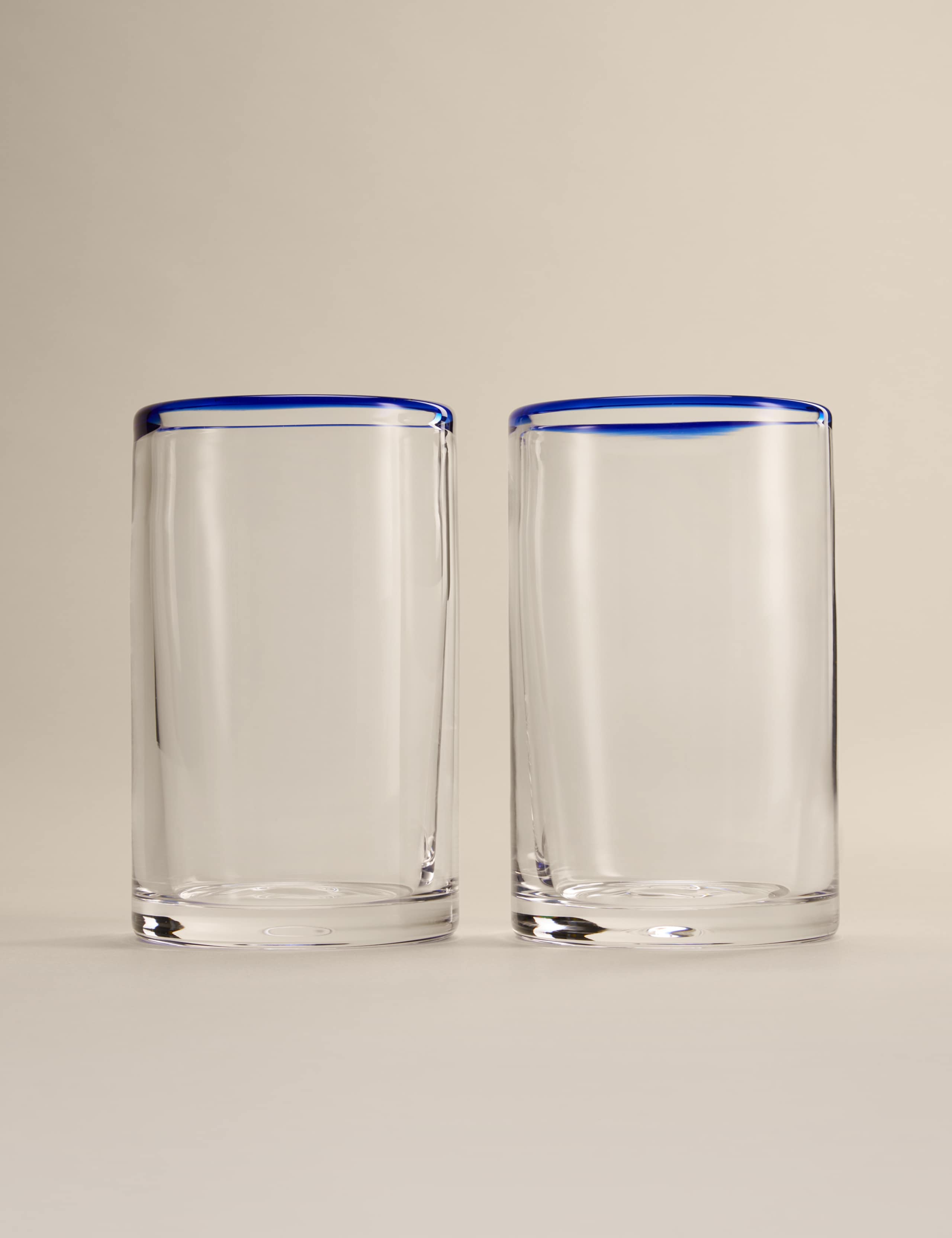 Set of 2 Contrast Rim Hi Ball Glasses 3 of 5