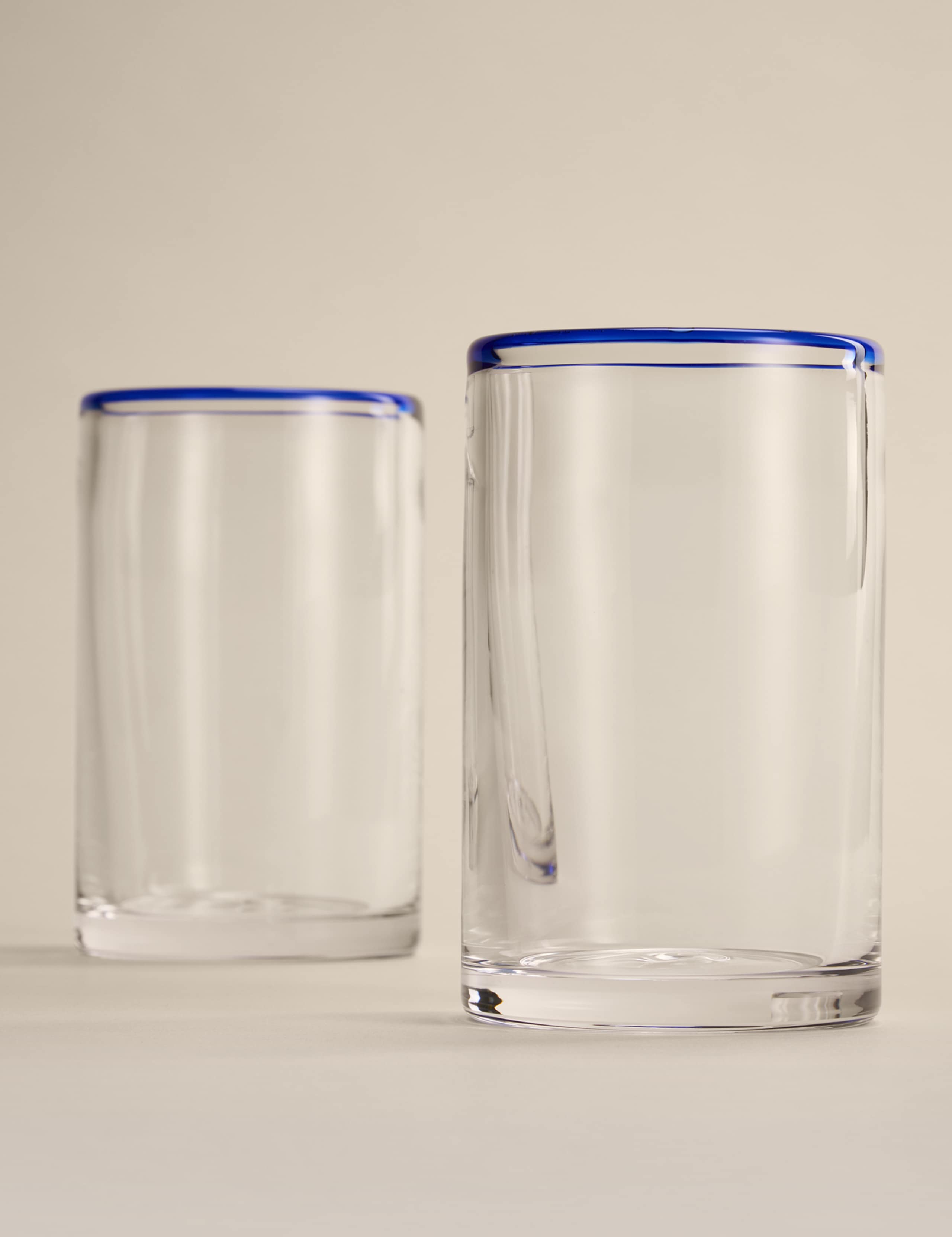 Set of 2 Contrast Rim Hi Ball Glasses 1 of 5