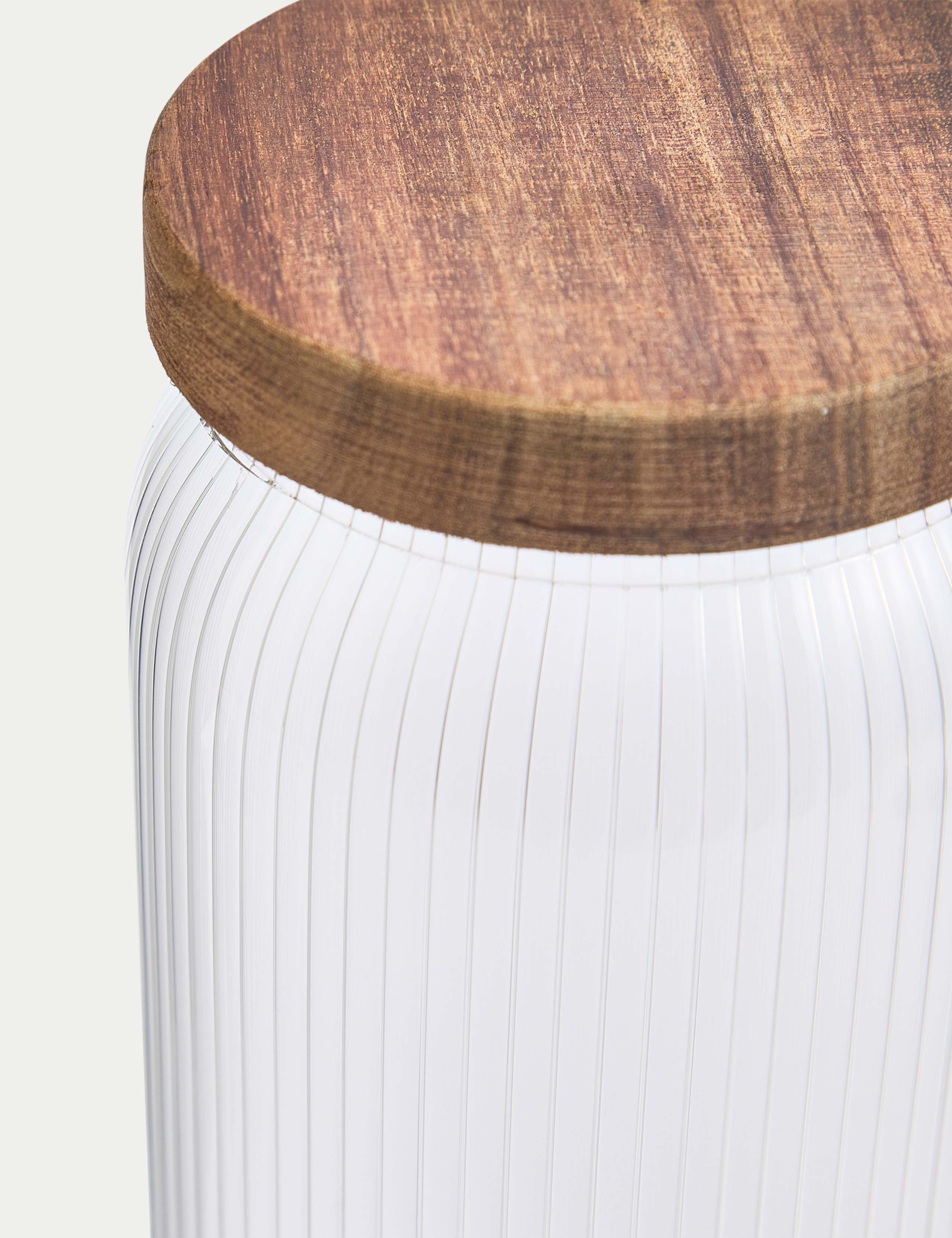 Extra Large Ribbed Glass Storage Jar 2 of 4
