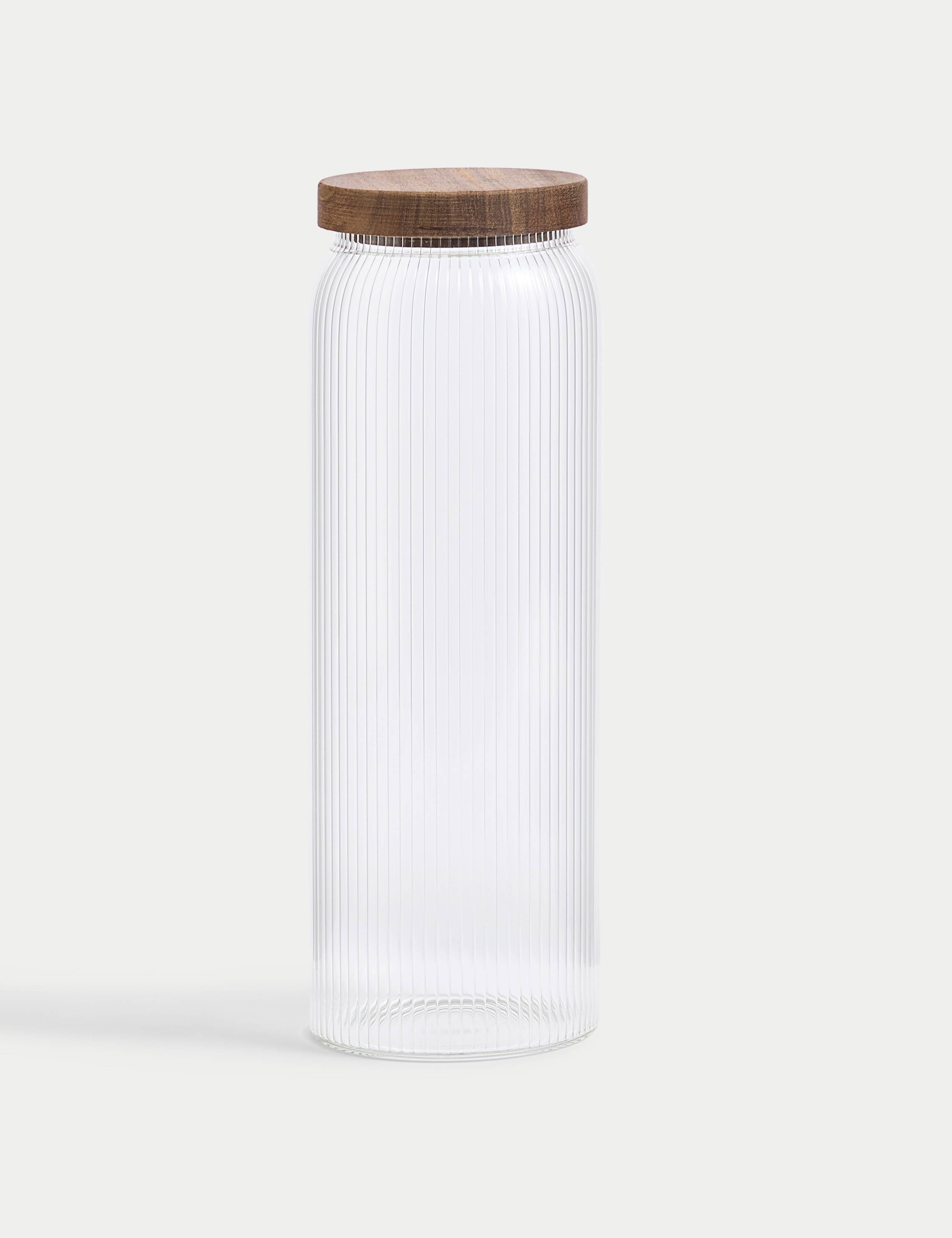 Extra Large Ribbed Glass Storage Jar 1 of 4