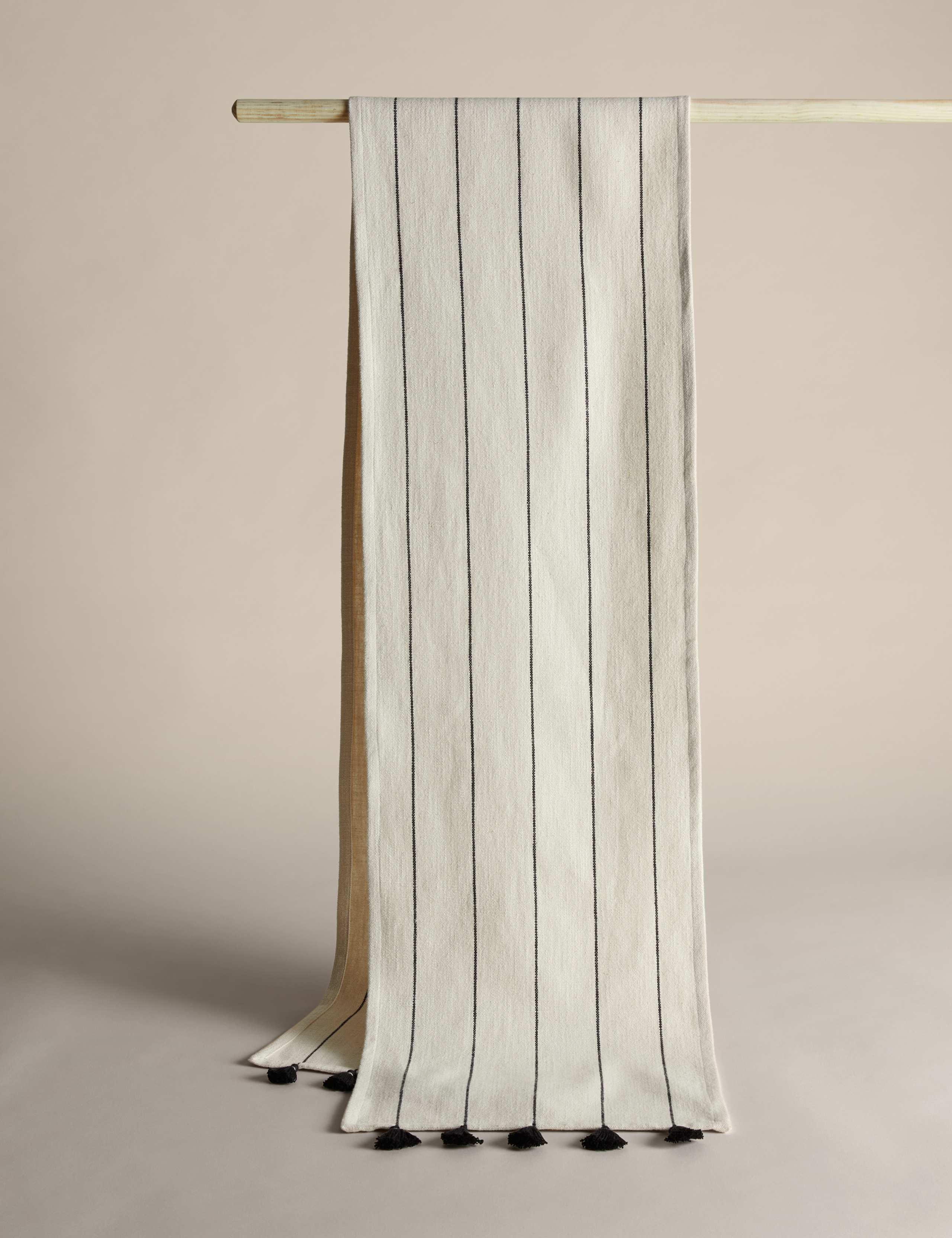 Pure Cotton Striped Tassel Table Runner 2 of 4