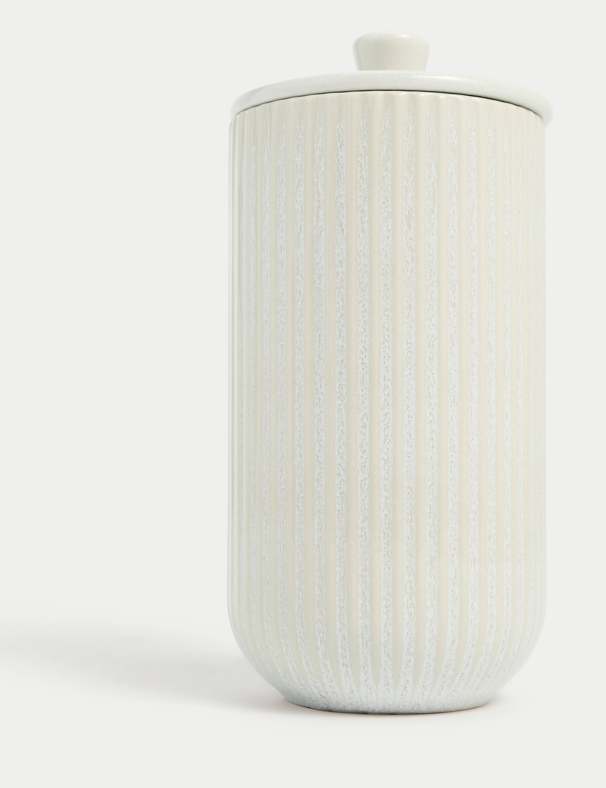 Large Ribbed Glazed Storage Jar 3 of 3