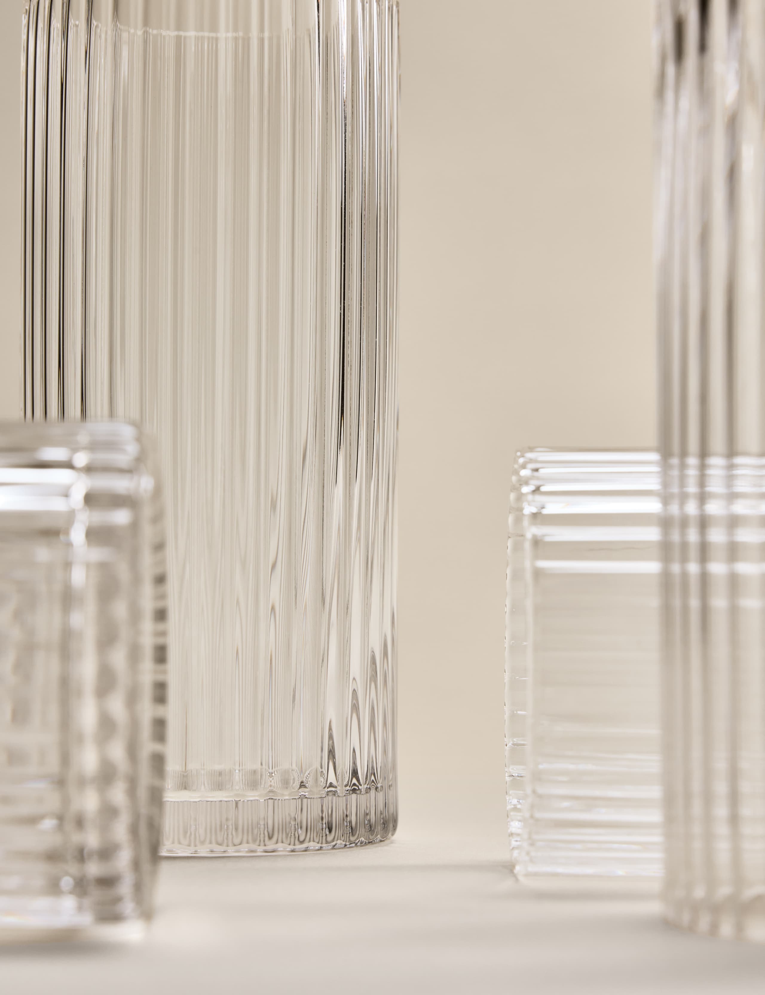 Set of 4 Celine Ribbed Highball Glasses 3 of 6