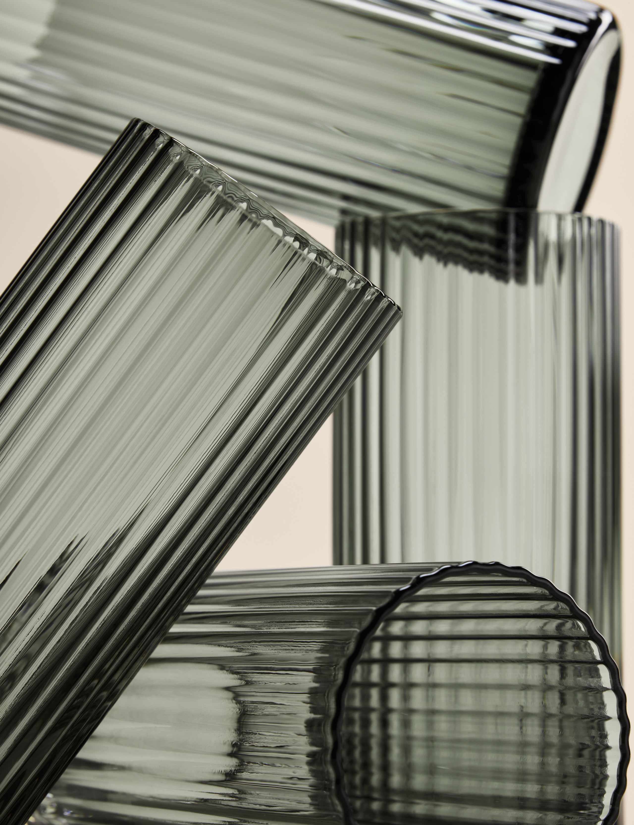 Set of 4 Celine Ribbed Hi Ball Glasses 2 of 6