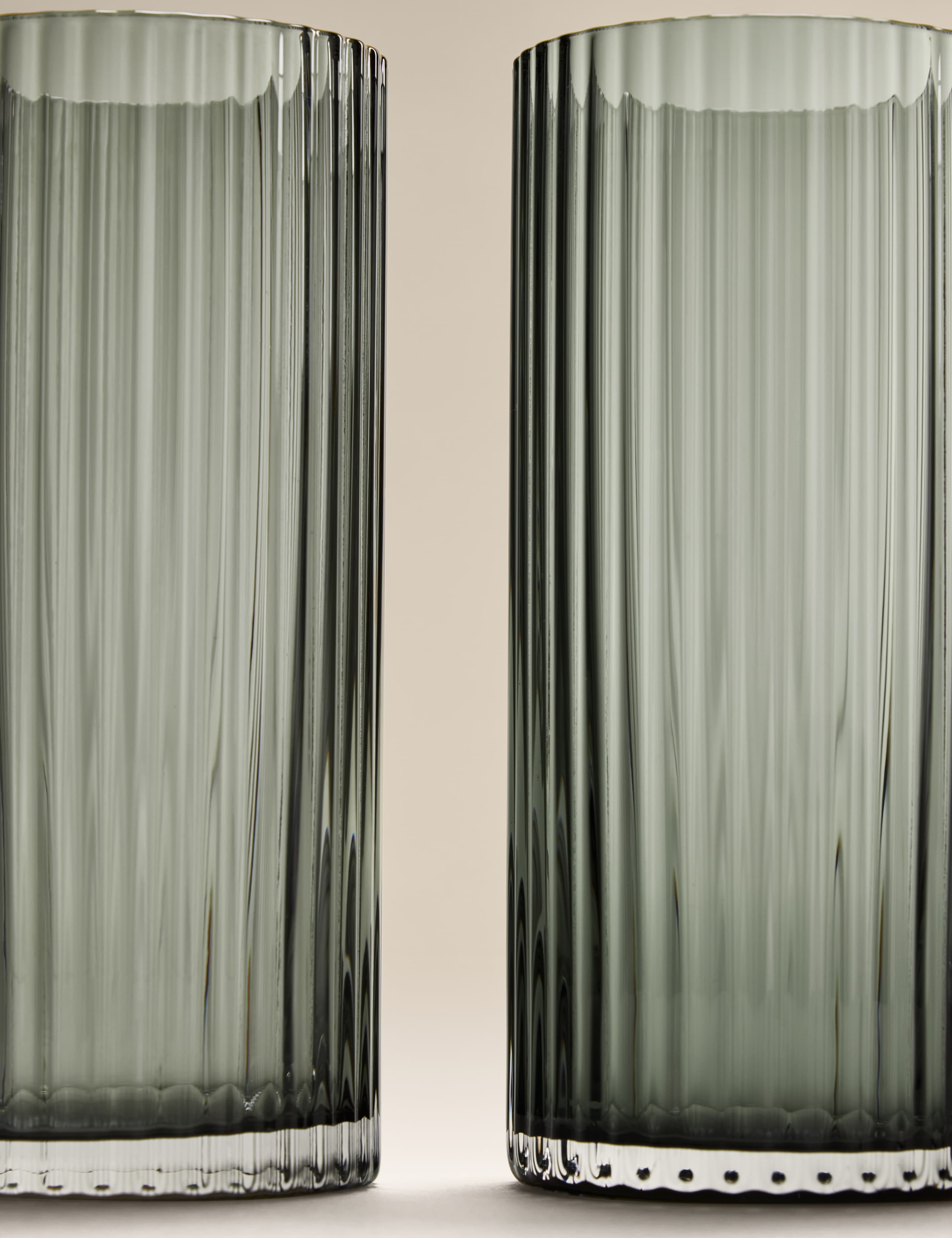 Set of 4 Celine Ribbed Hi Ball Glasses 3 of 6