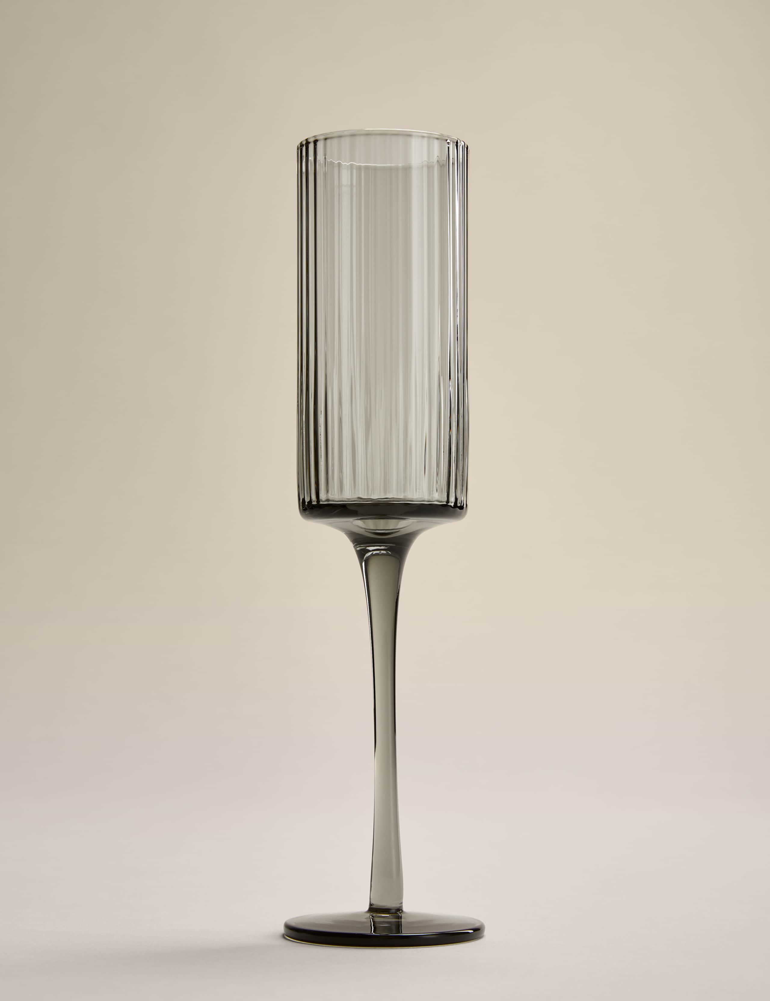 Set of 4 Celine Ribbed Champagne Flutes 2 of 6
