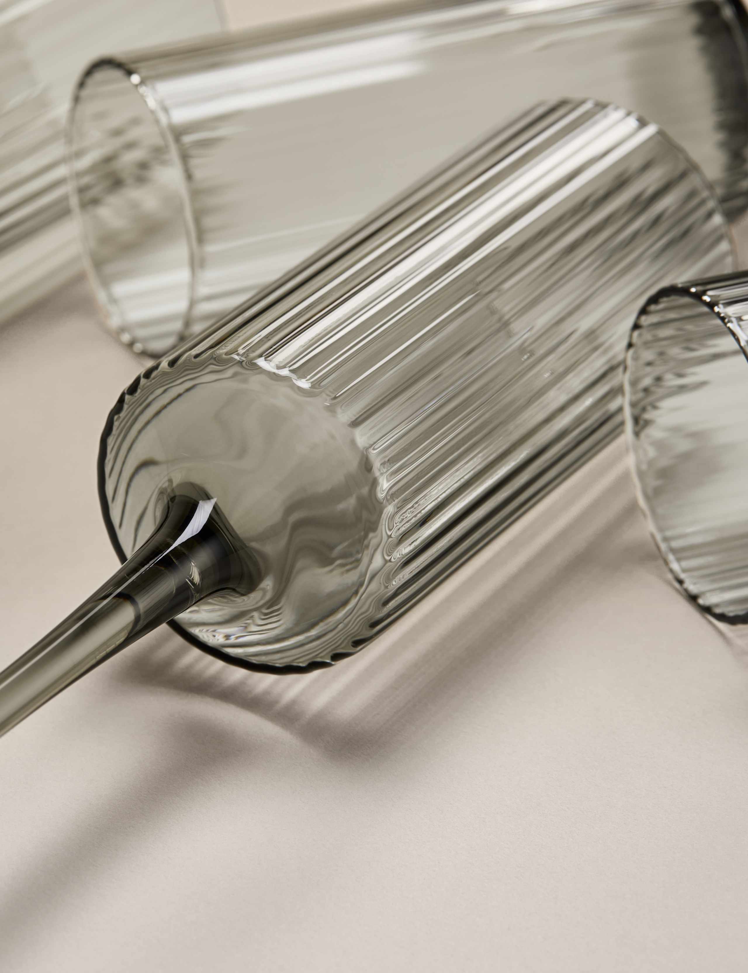 Set of 4 Celine Ribbed Champagne Flutes 3 of 6