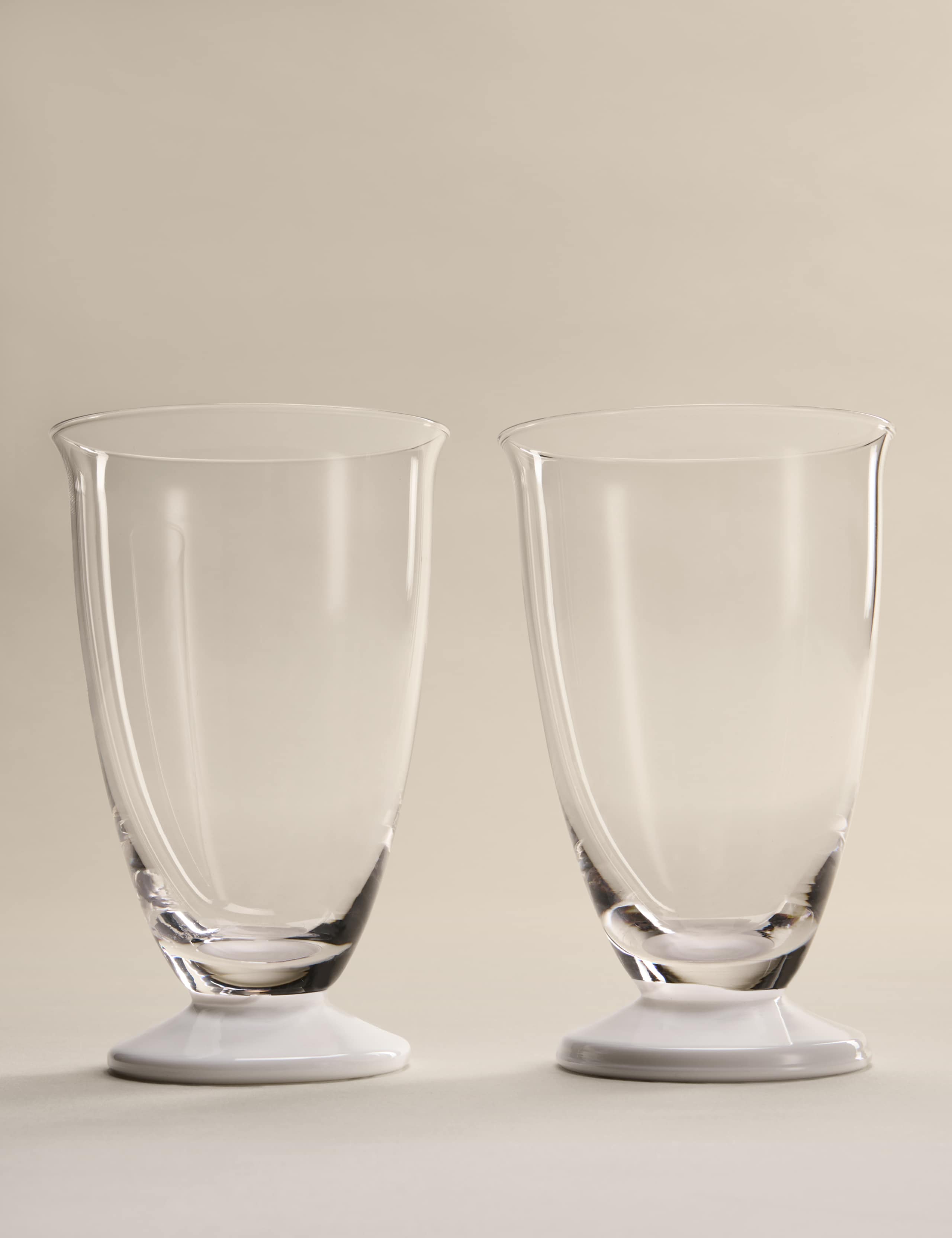 Set of 2 Footed Hi Ball Glasses 1 of 4