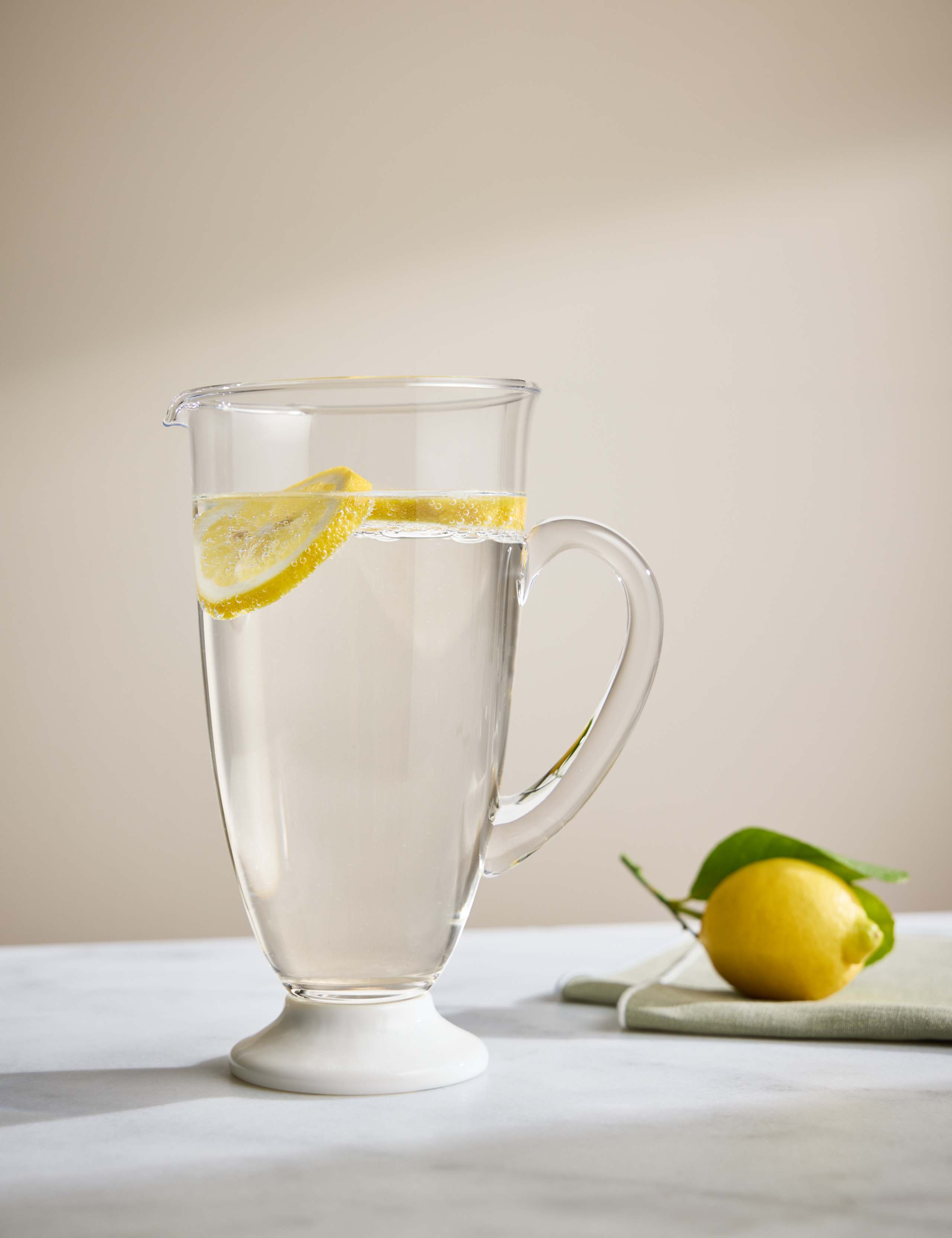 Footed Glass Jug 1 of 5