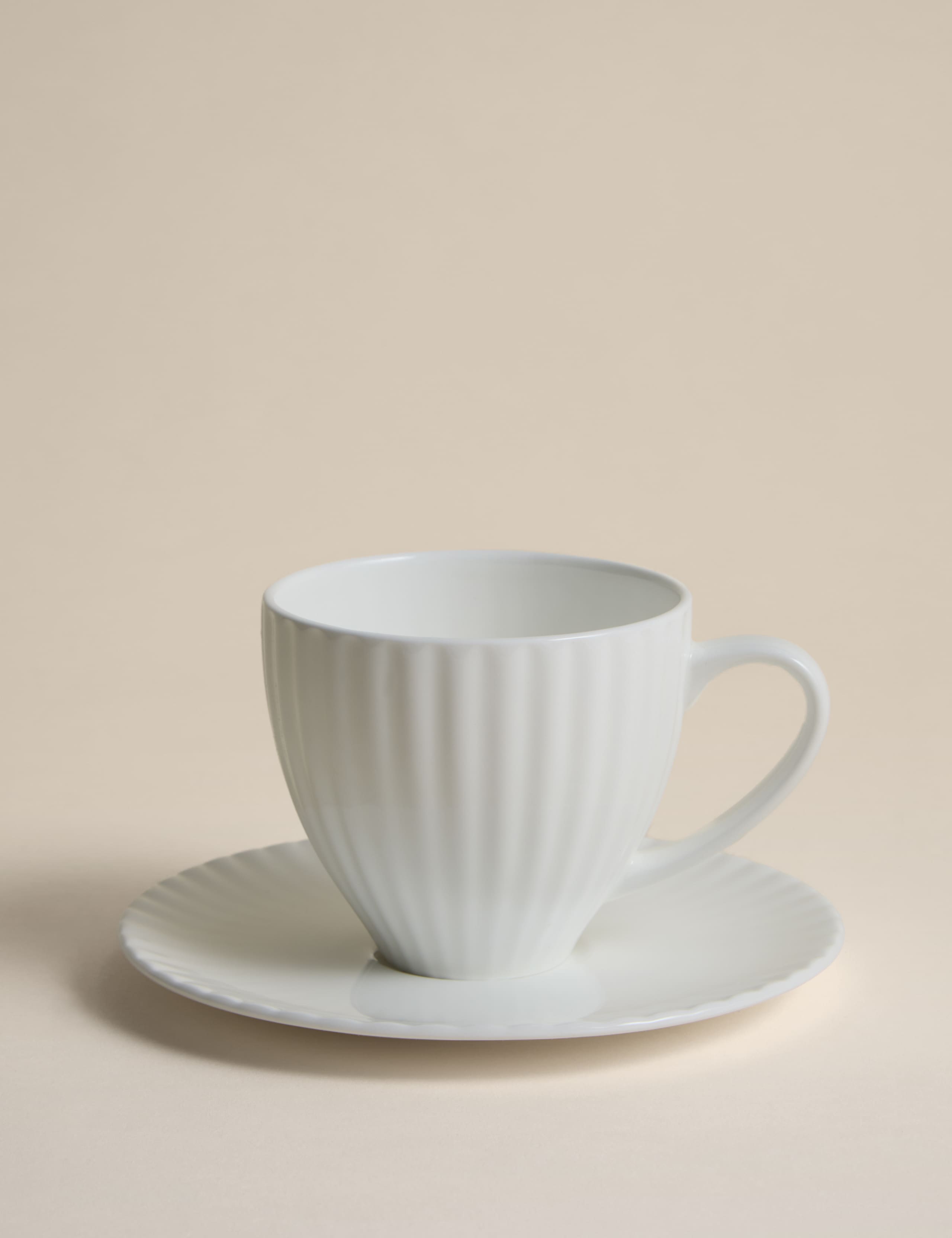 Set of 4 Hampton Fluted Tea Cups 2 of 4