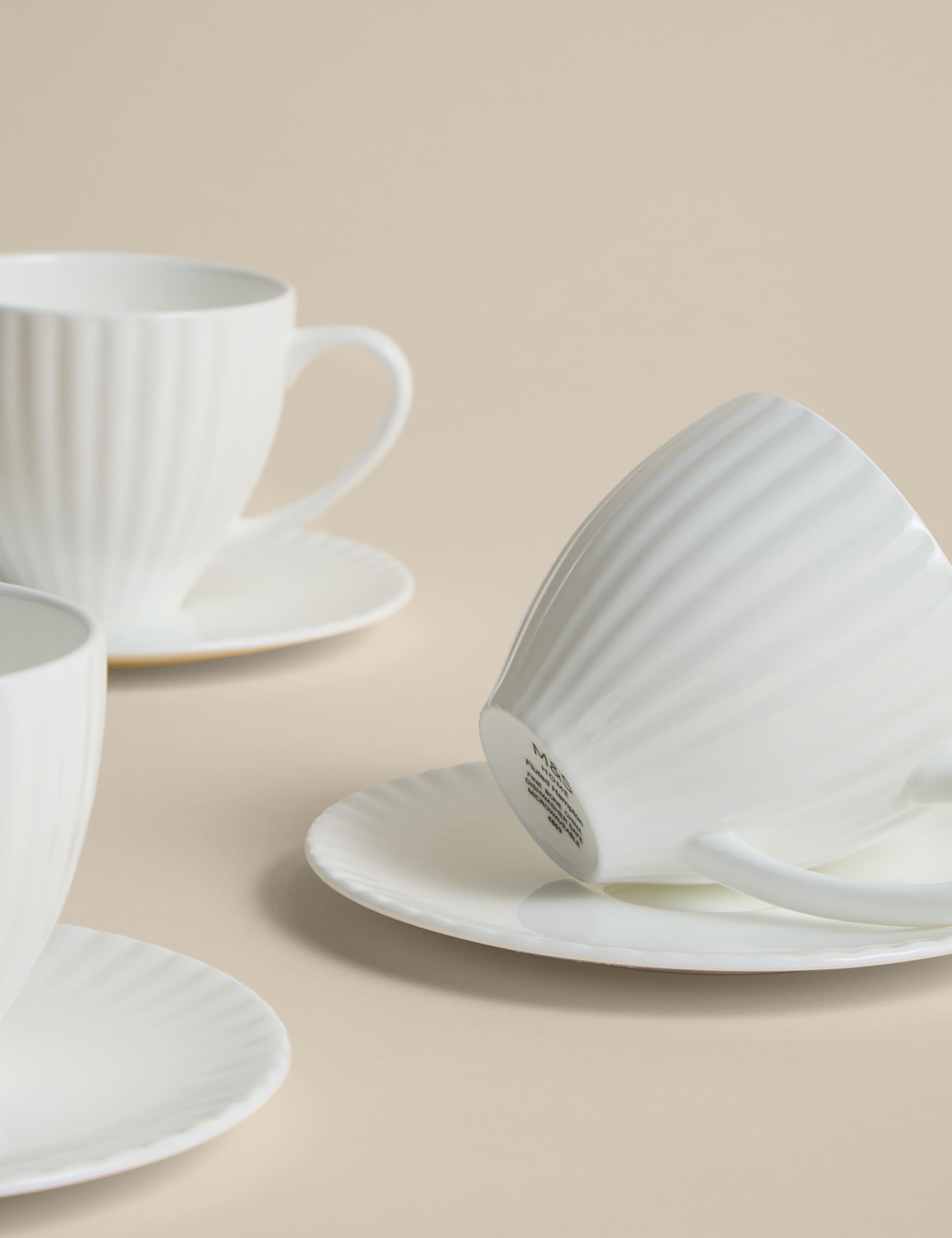 Set of 4 Hampton Fluted Tea Cups 4 of 4