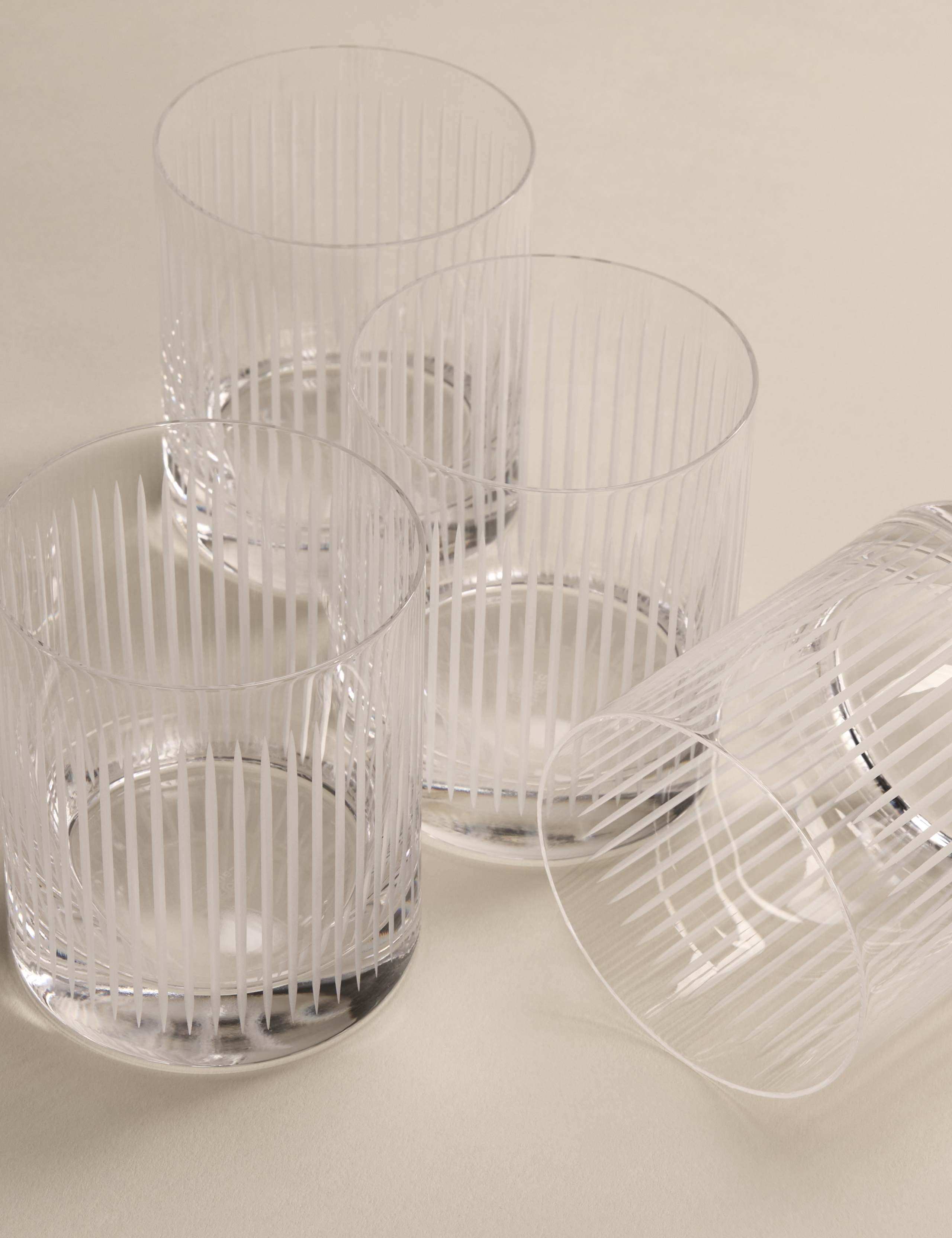 Set of 4 Marais Crystal Tumblers 1 of 5