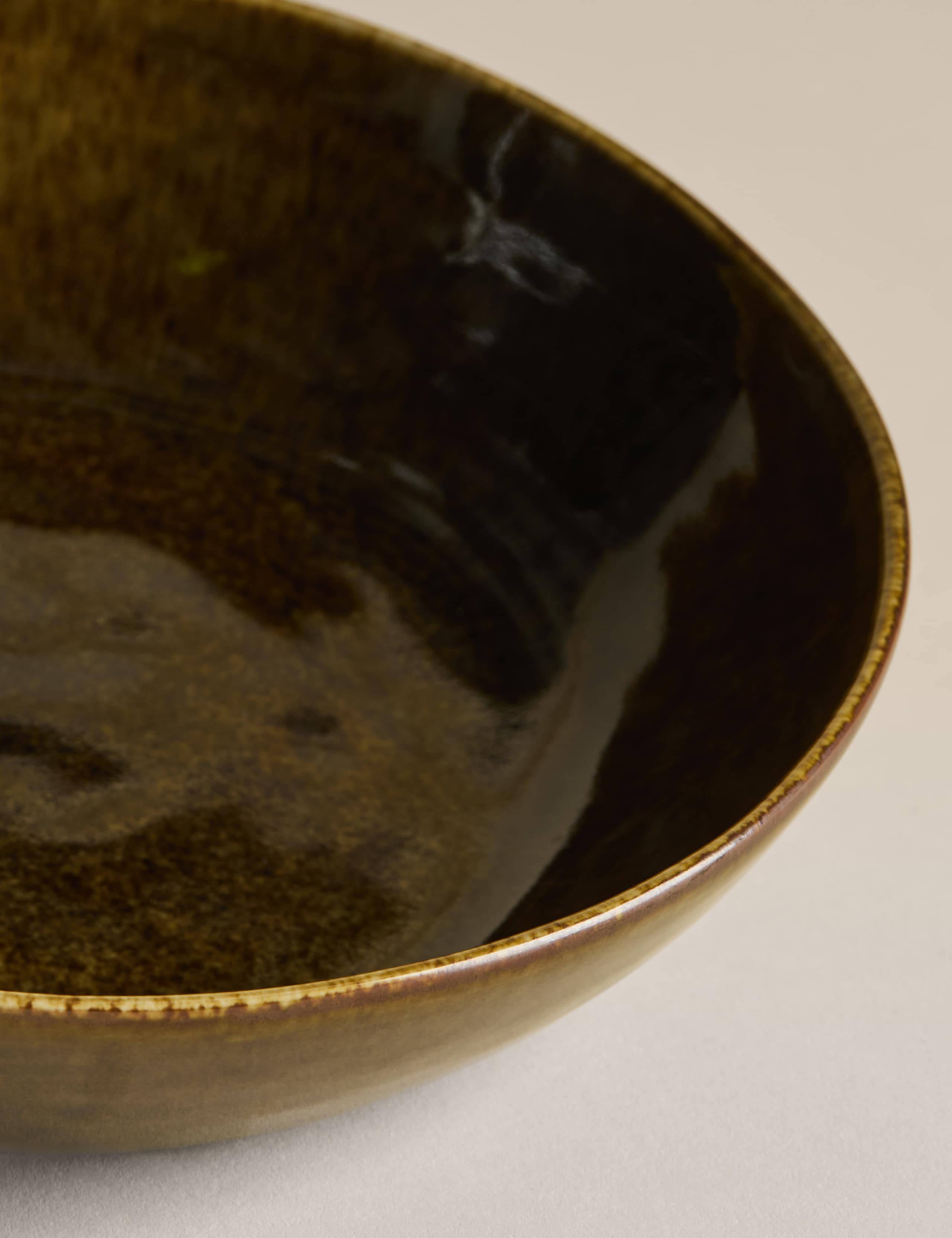 Straight Side Reactive Glaze Pasta Bowl 3 of 5