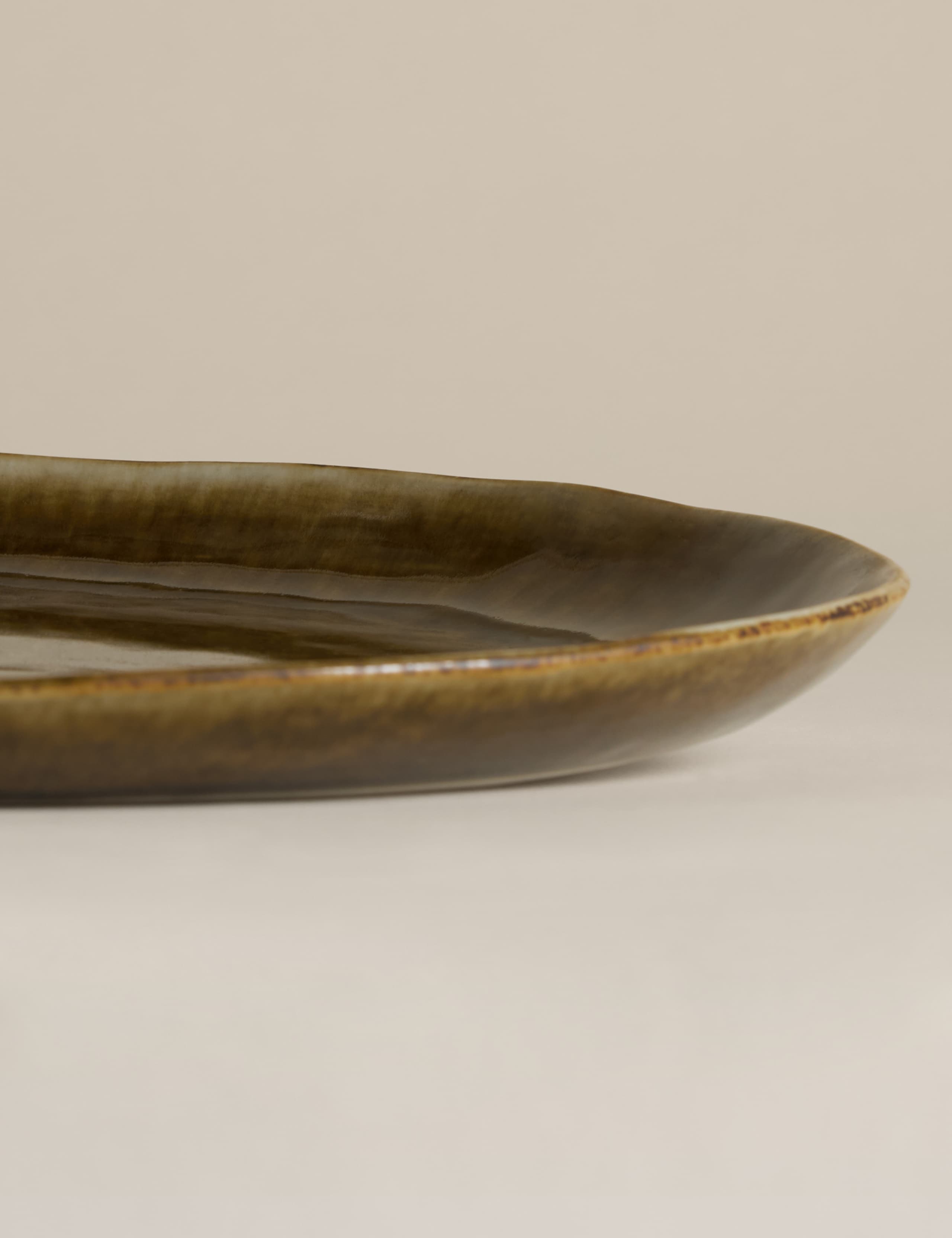 Reactive Glaze Stoneware Serving Platter 2 of 4