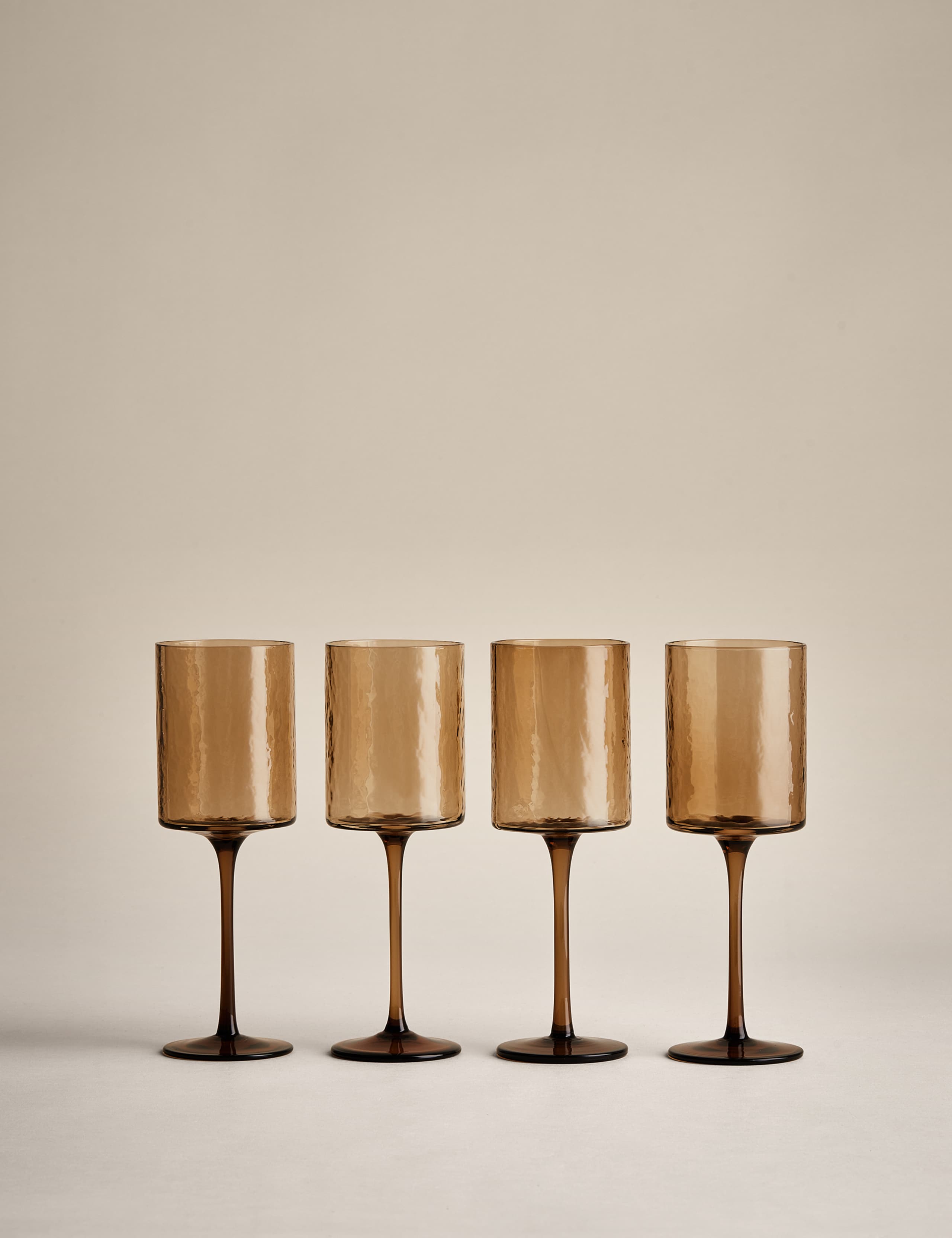 Set of 4 Hammered Wine Glasses 2 of 6