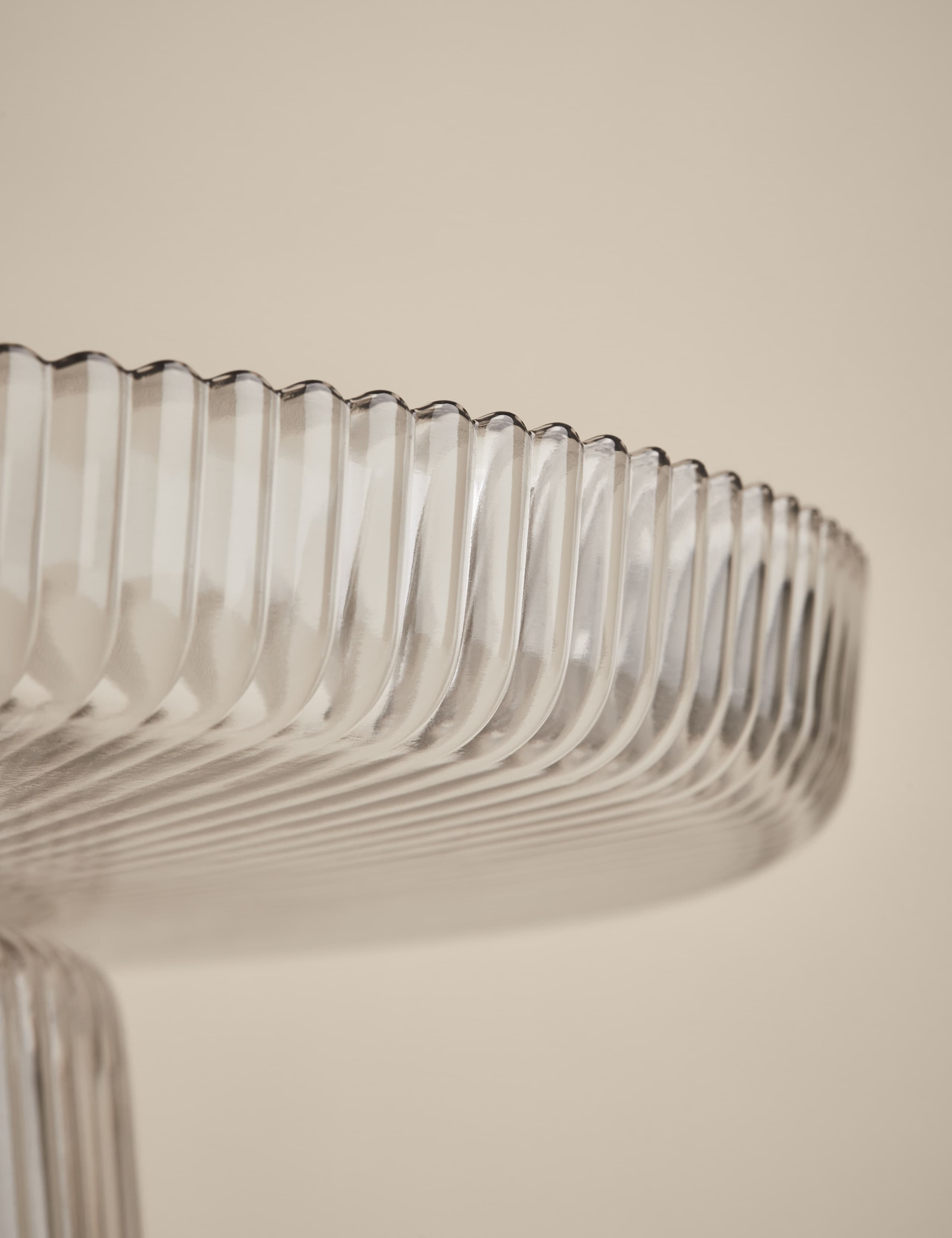Glass Ribbed Cake Stand 3 of 4
