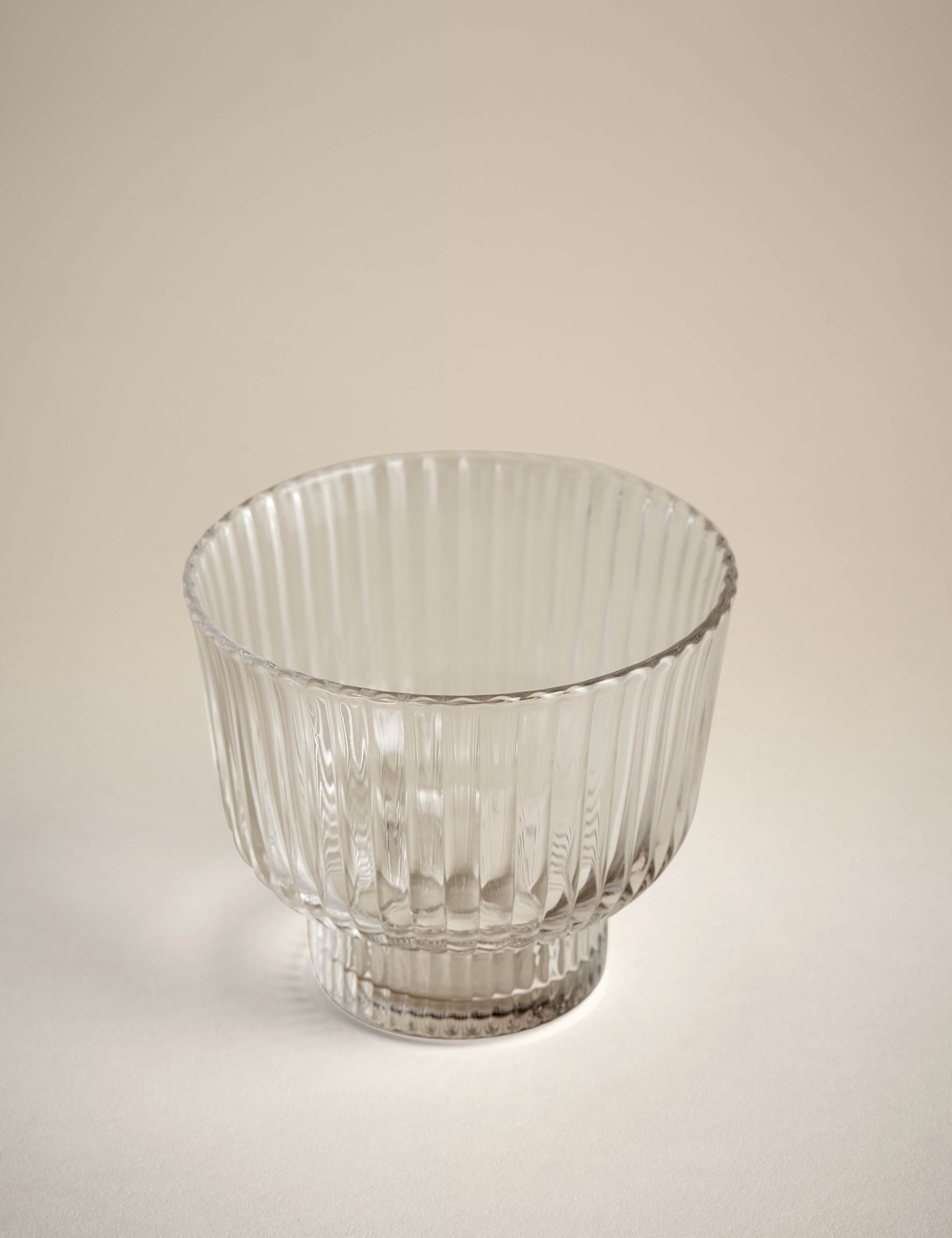 Ribbed Glass Dessert Bowl 2 of 4