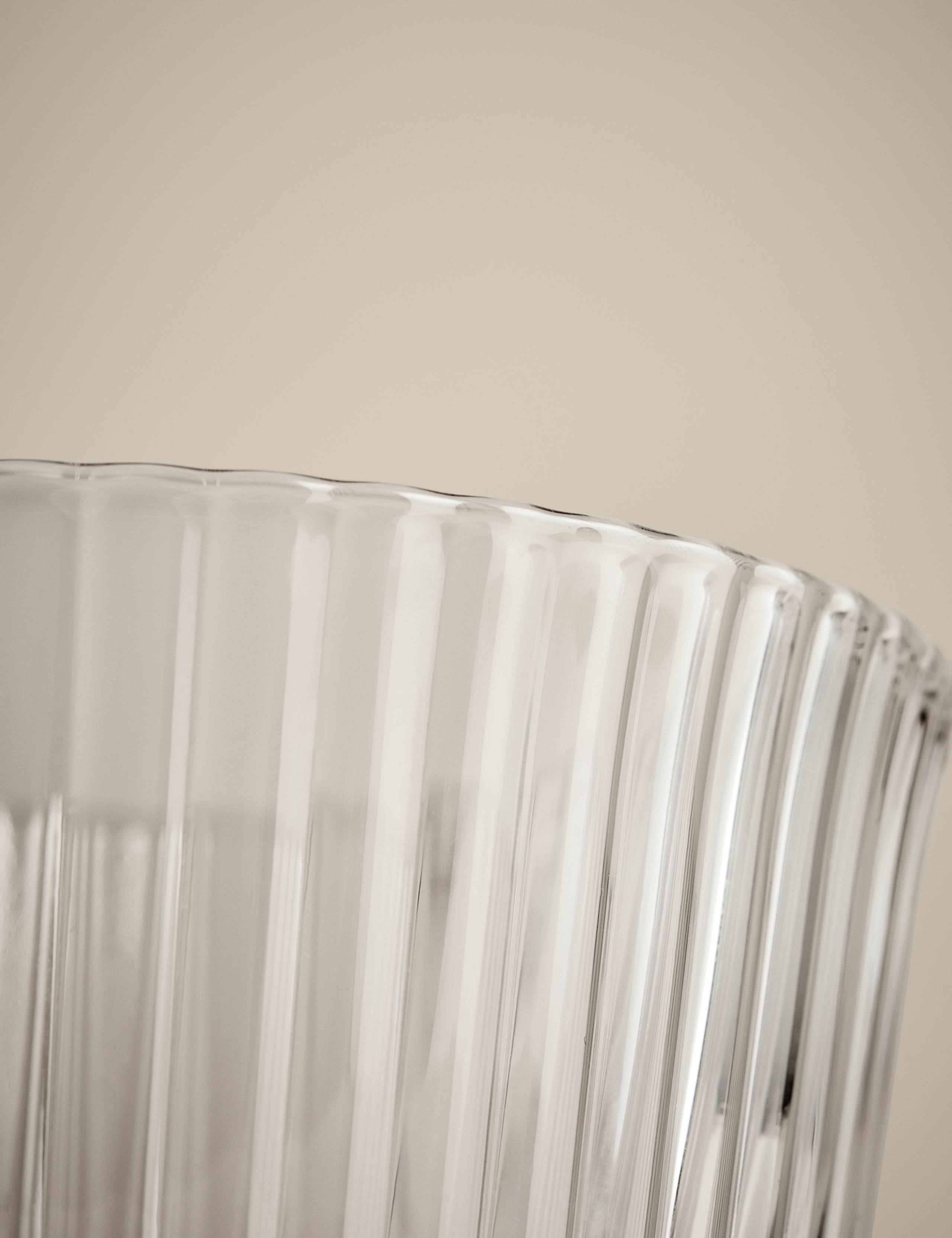Ribbed Glass Dessert Bowl 3 of 4