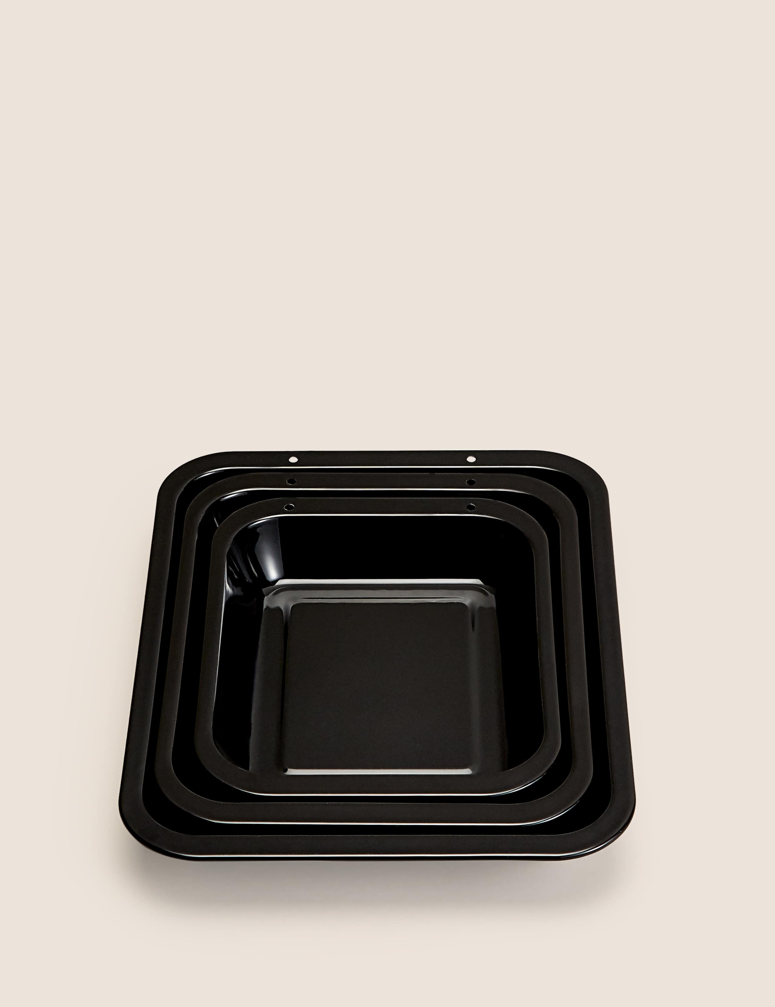 3pk Vitreous Enamel Roaster Set 1 of 5