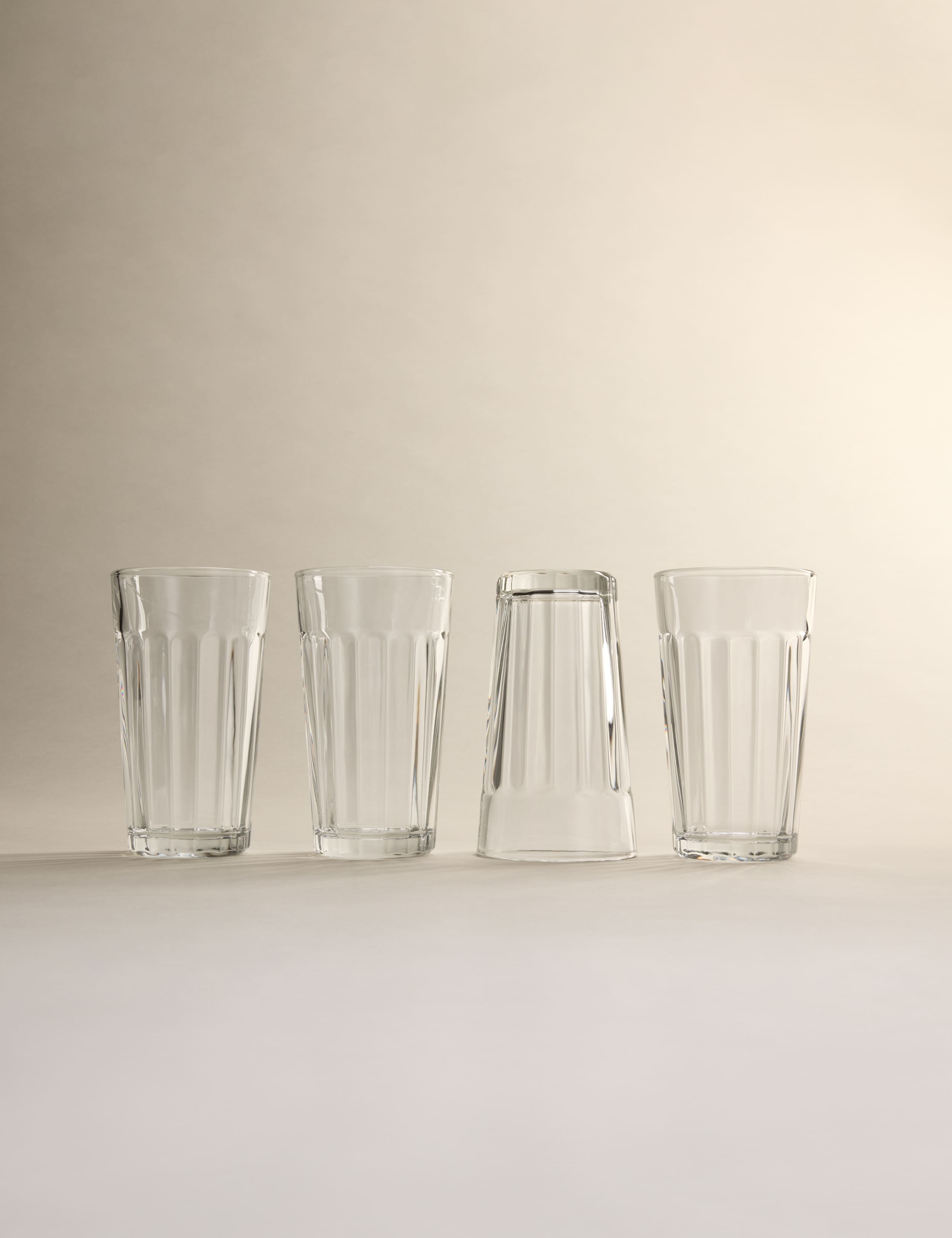 Set of 4 Linear Ribbed Tumblers 4 of 5