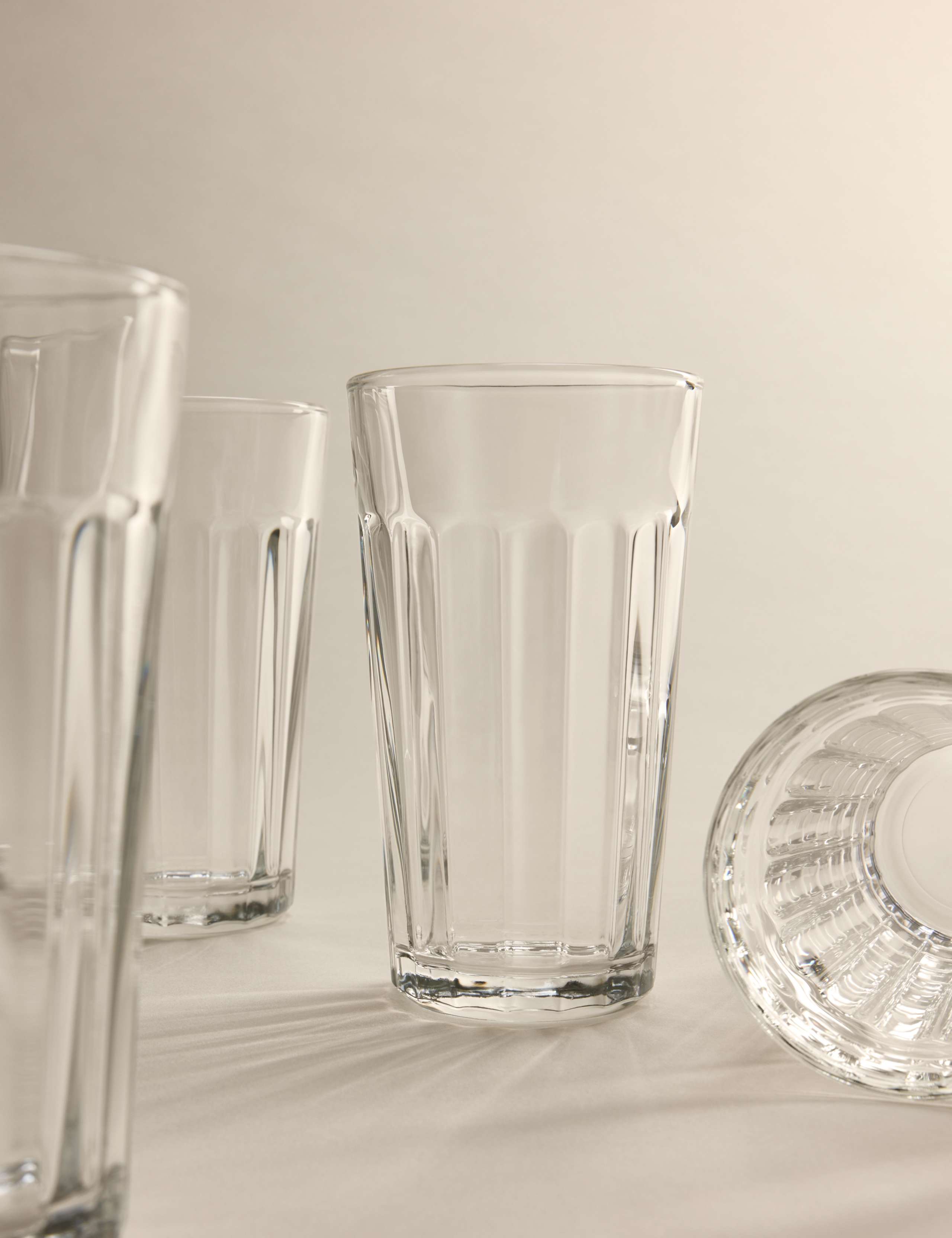 Set of 4 Linear Ribbed Tumblers 1 of 5