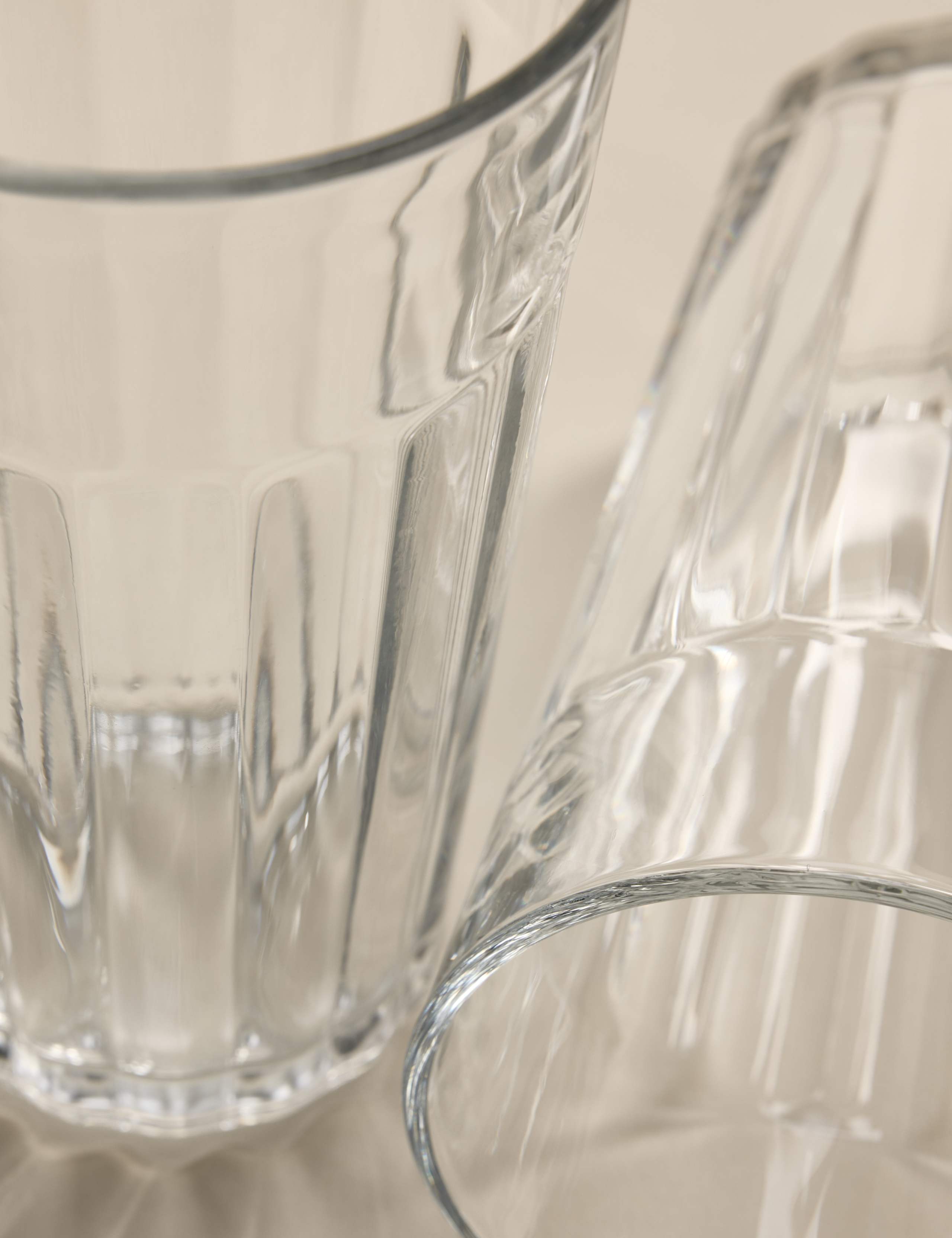 Set of 4 Linear Ribbed Hi Ball Glasses 5 of 5