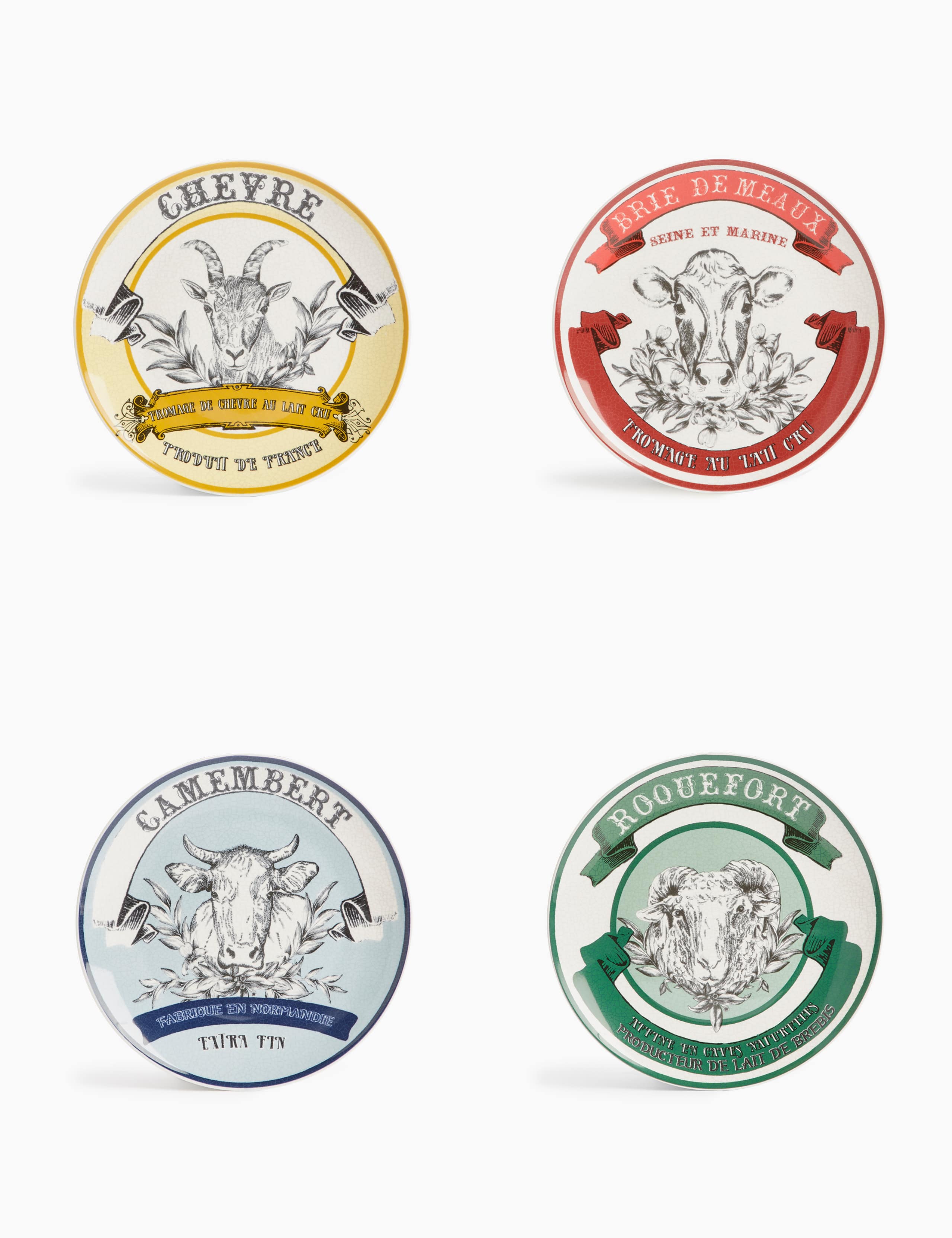 Set of 4 Cheese Plates 2 of 5
