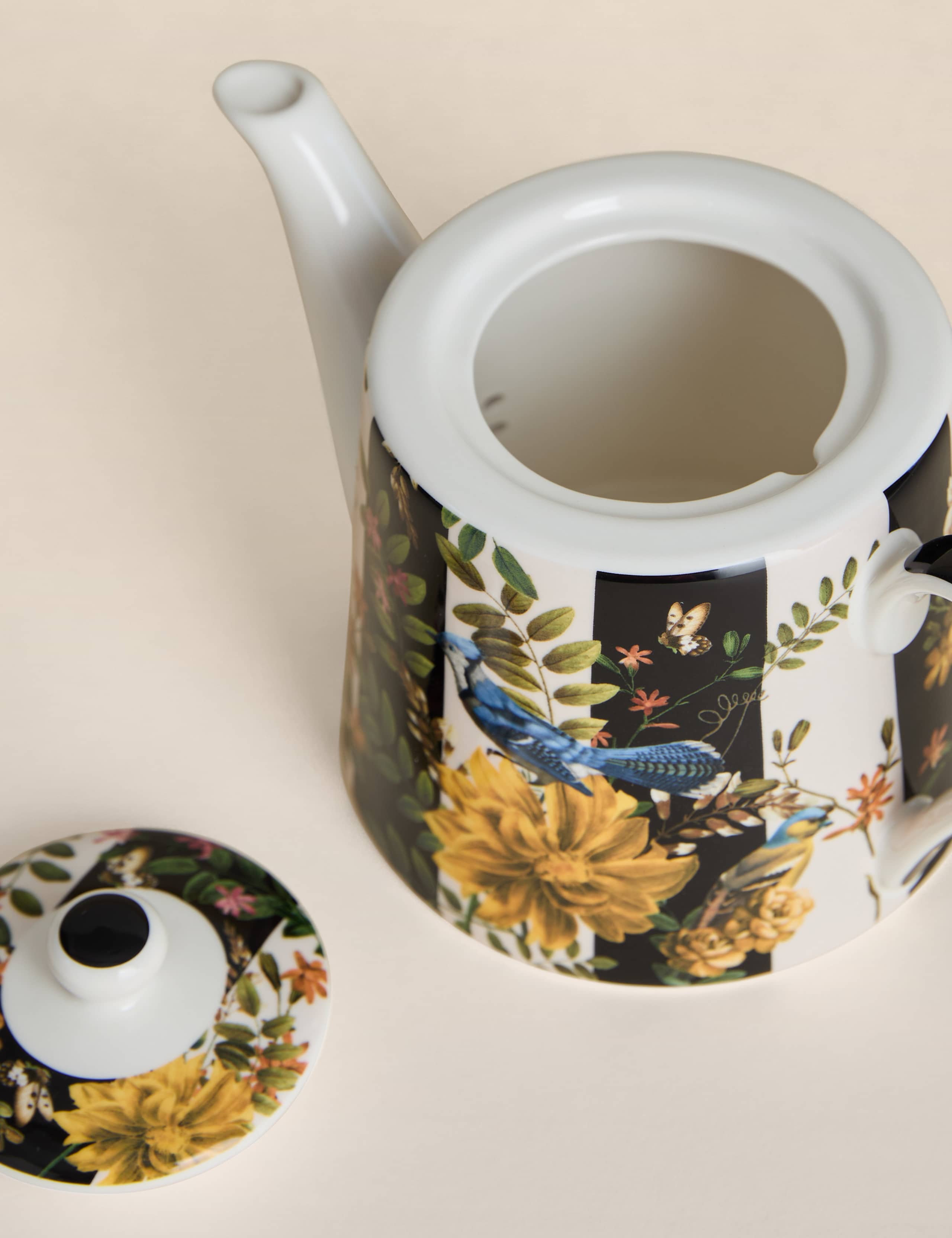 Striped Floral Teapot 2 of 4
