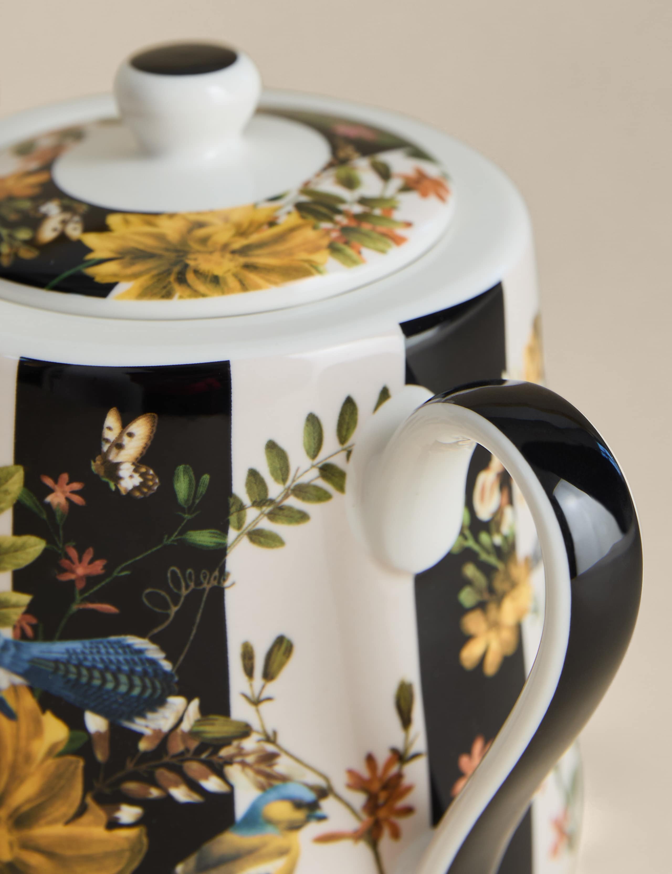 Striped Floral Teapot 4 of 4