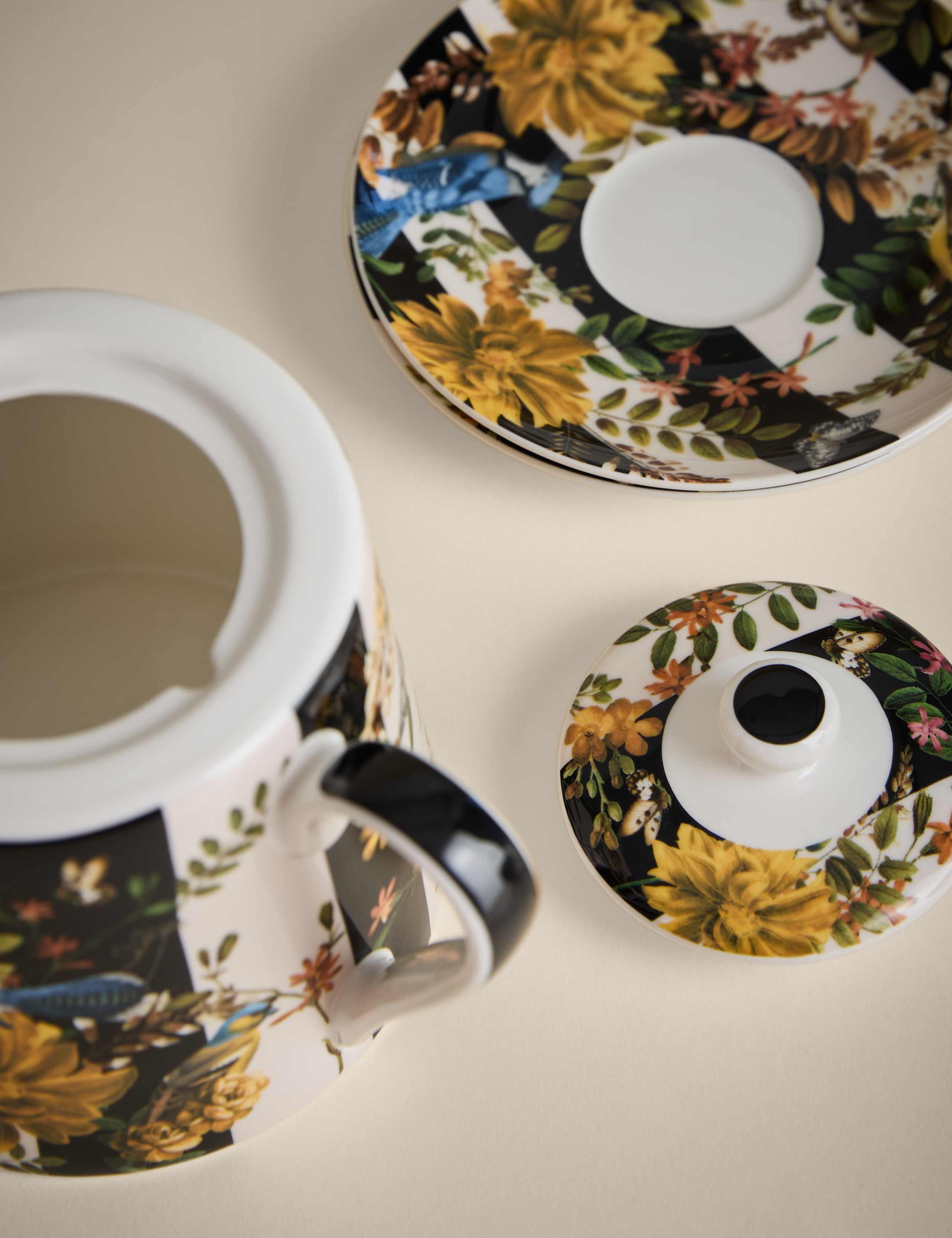 Striped Floral Teapot Gift Set 4 of 5