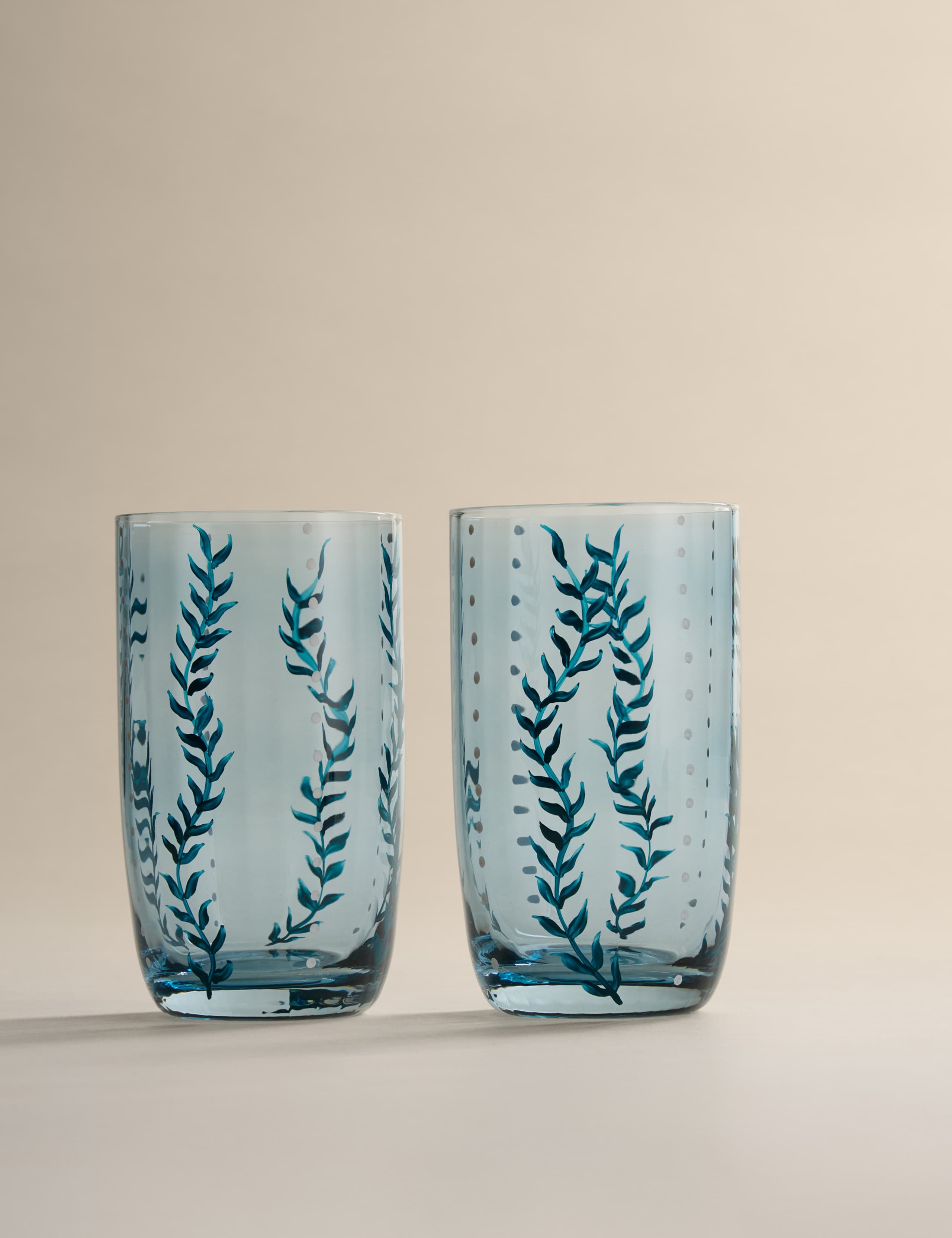 Set of 2 Hand Painted Hi Ball Glasses 3 of 3