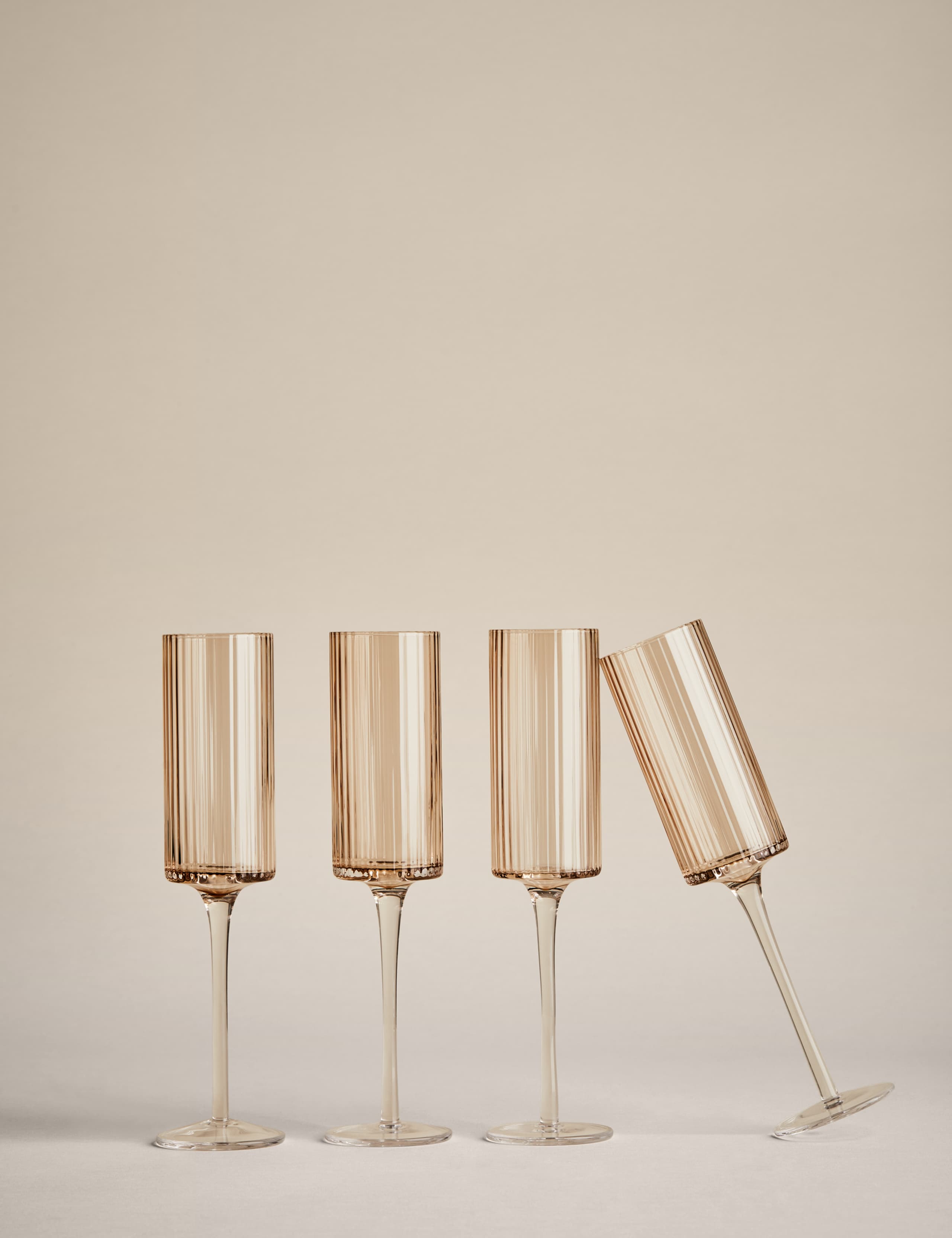 Set of 4 Handmade Celine Champagne Flutes 2 of 5