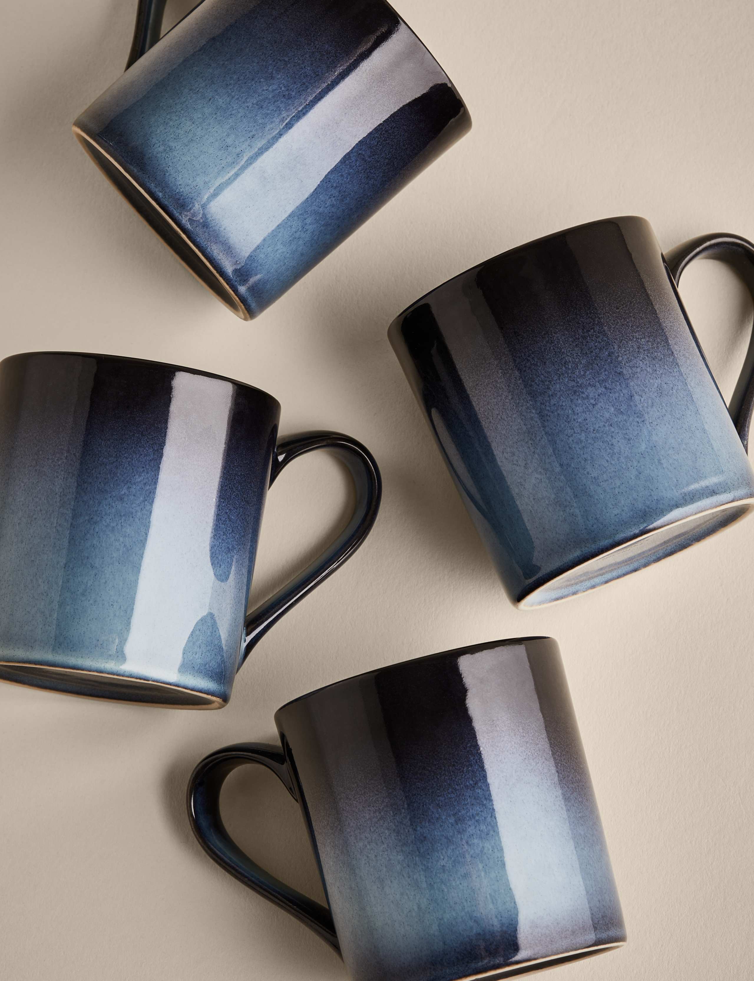 Set of 4 Amberley Reactive Mugs 1 of 5
