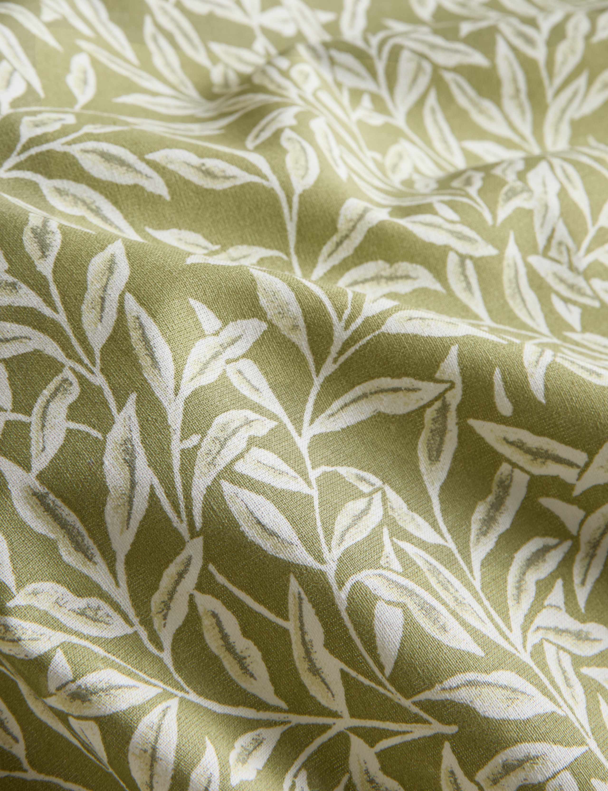 Cotton Blend Willow Leaf Bedding Set 4 of 5