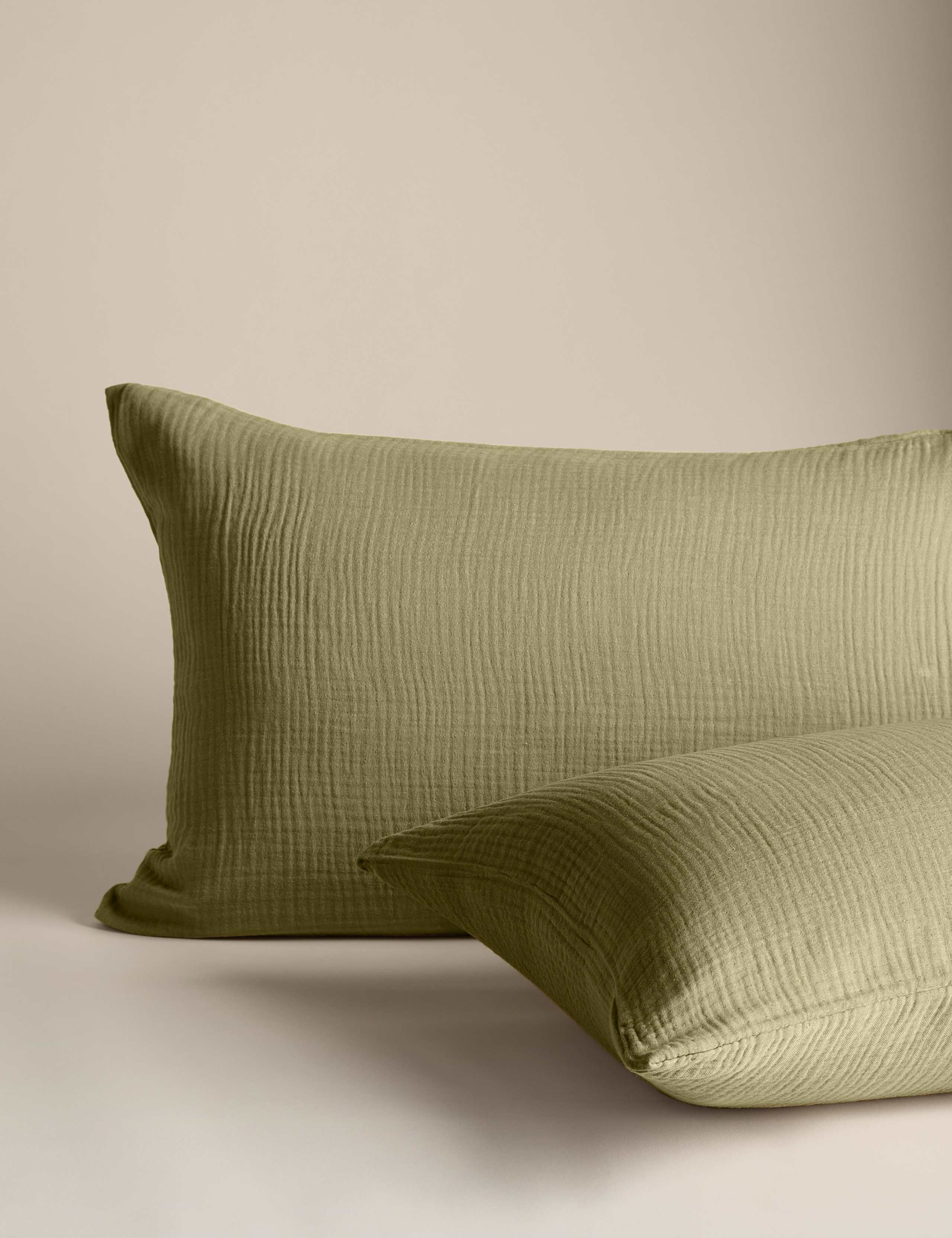 2pk Pure Cotton Muslin Pillowcases 2 of 3