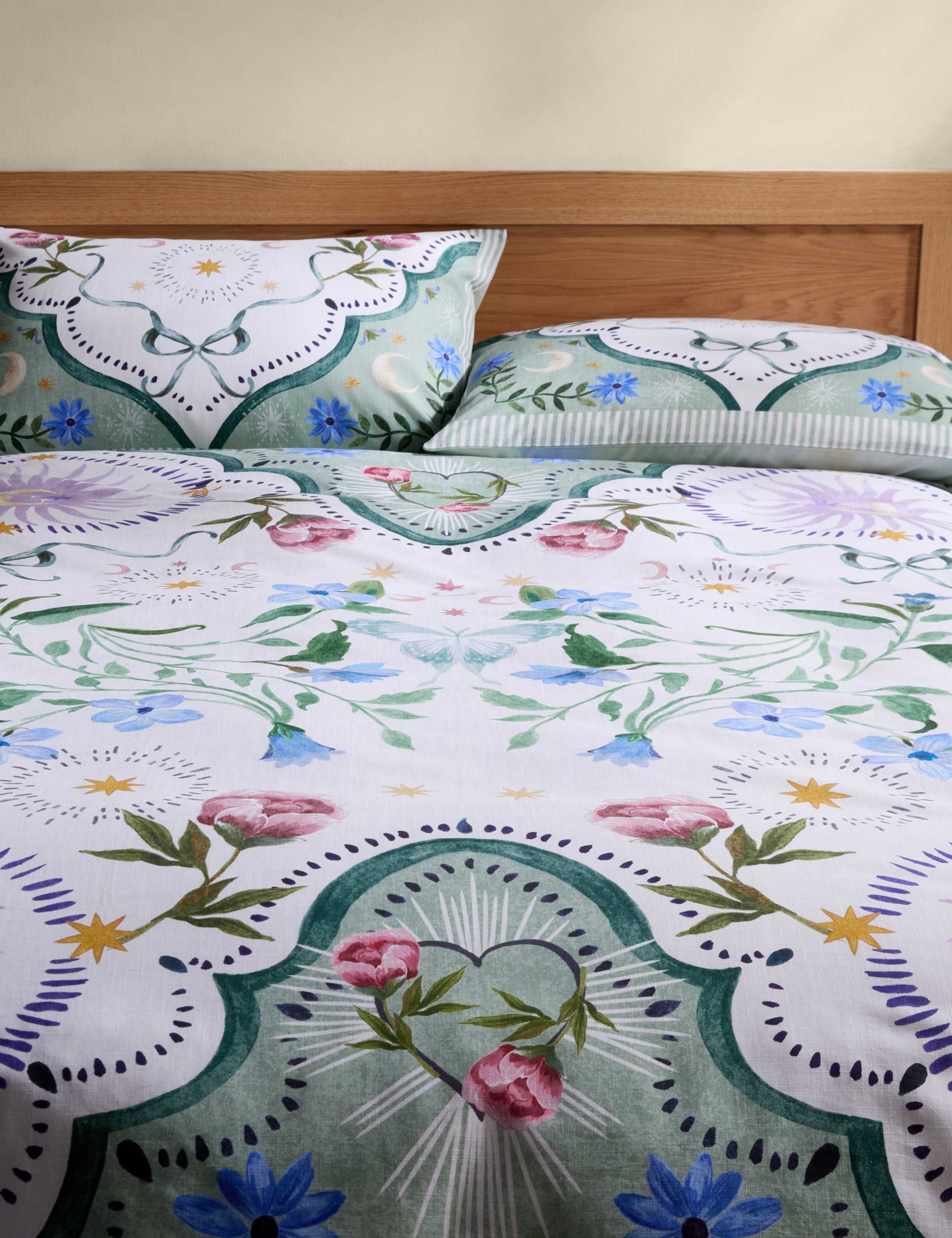 Pure Cotton Celestial Print Bedding Set 6 of 6