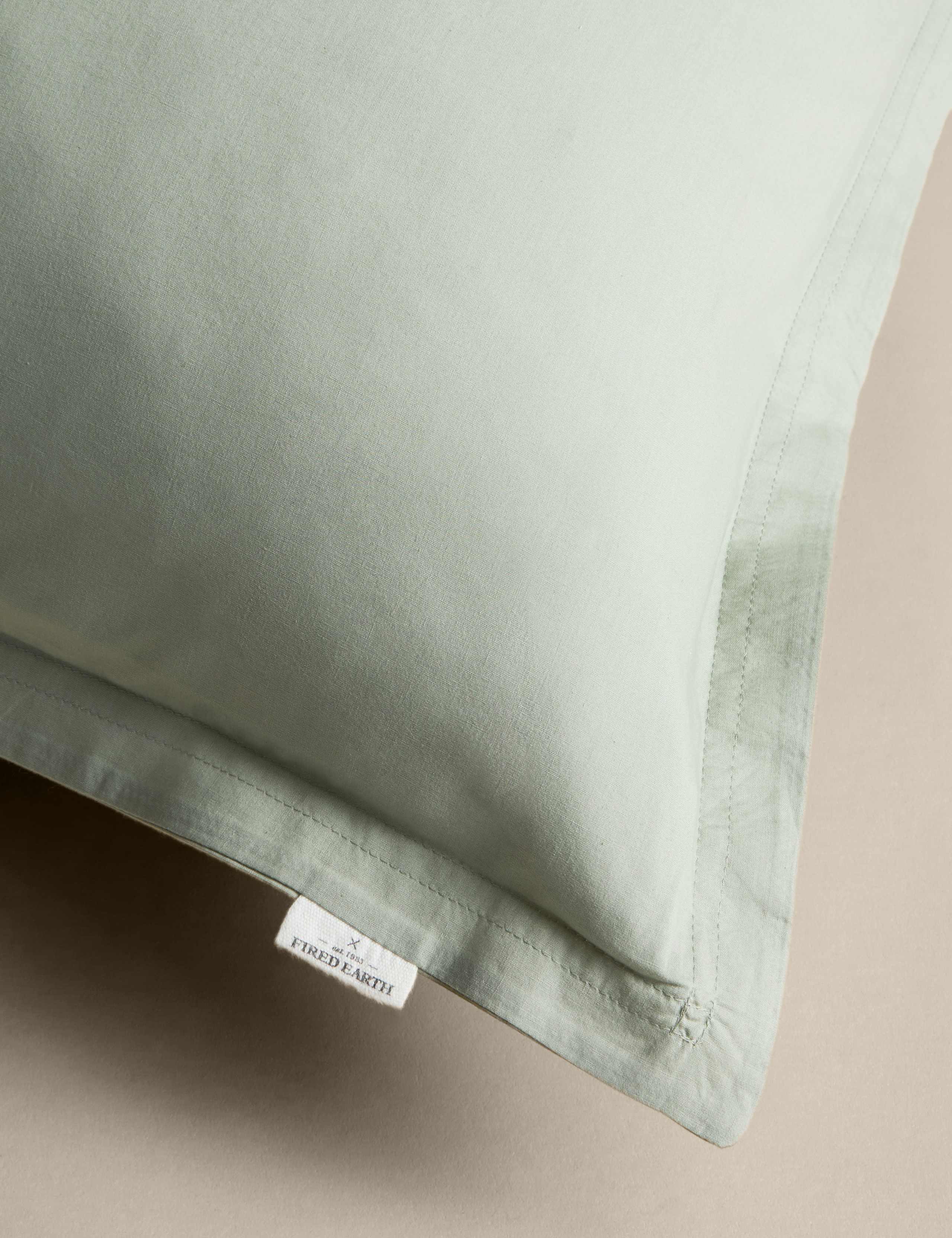 2pk Washed Cotton Square Pillowcases 4 of 4