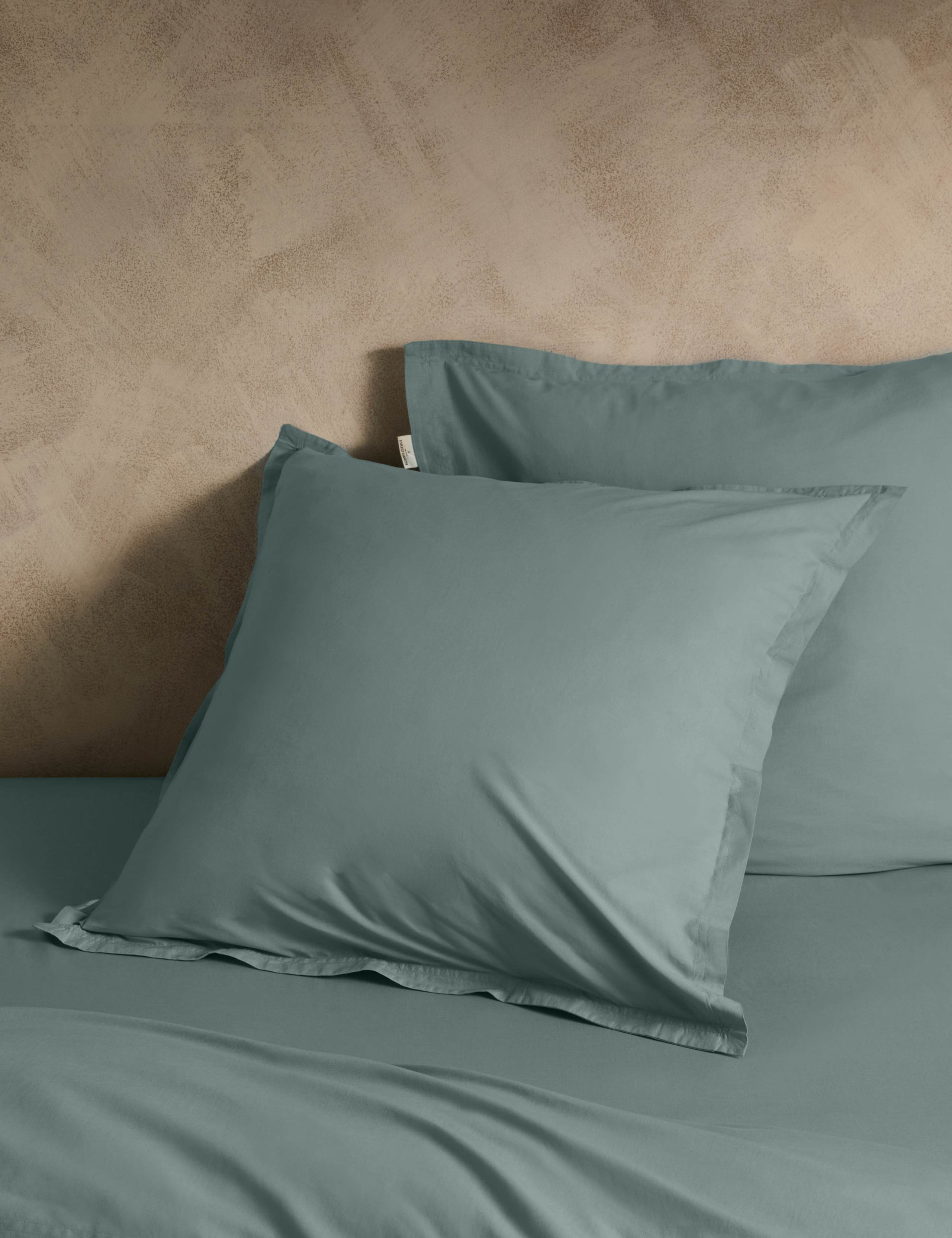 2 Pack Washed Cotton Square Pillowcases 1 of 4