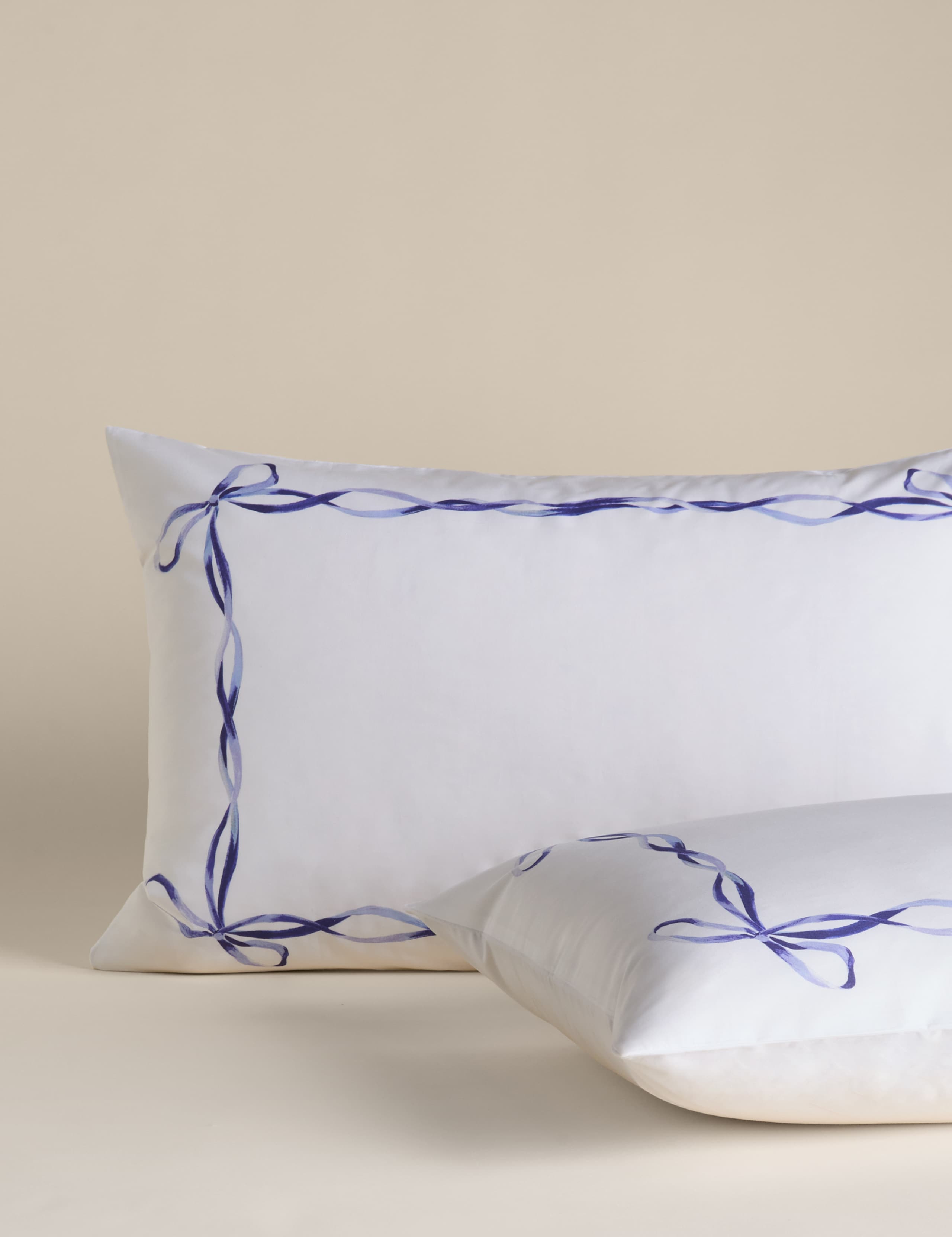 Pure Cotton Bow Border Print Bedding Set 3 of 5
